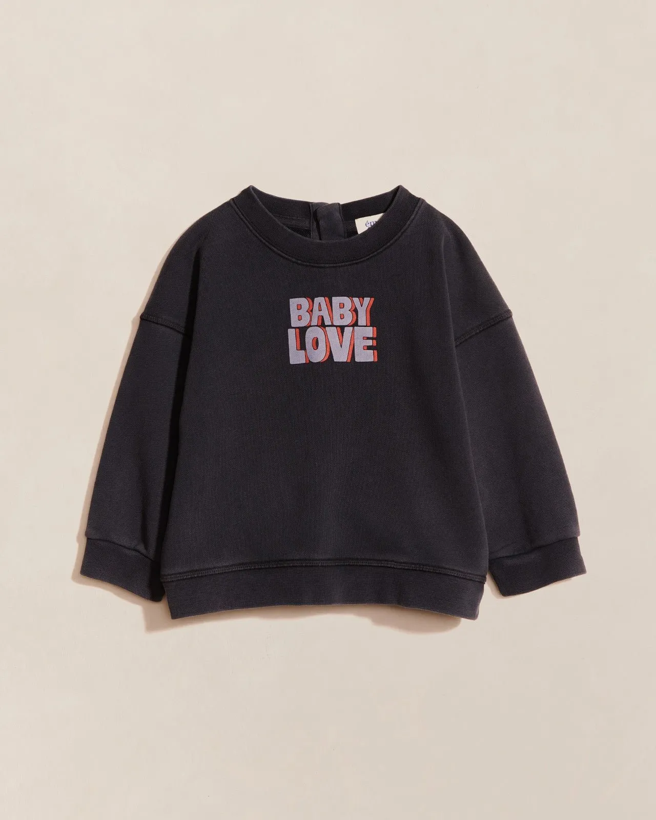 Le sweat baby love en coton bio Gris