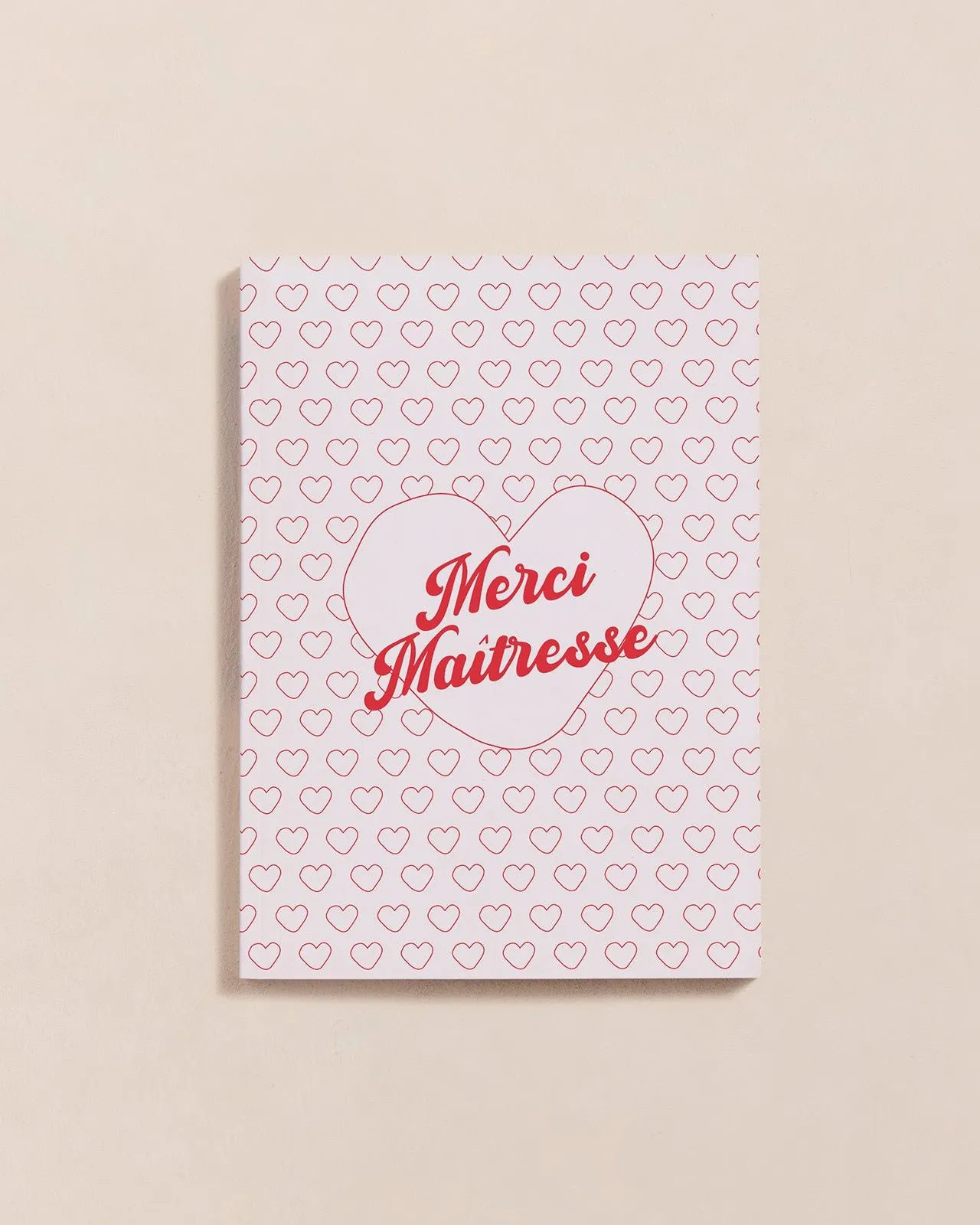 Le carnet merci maîtresse Blanc