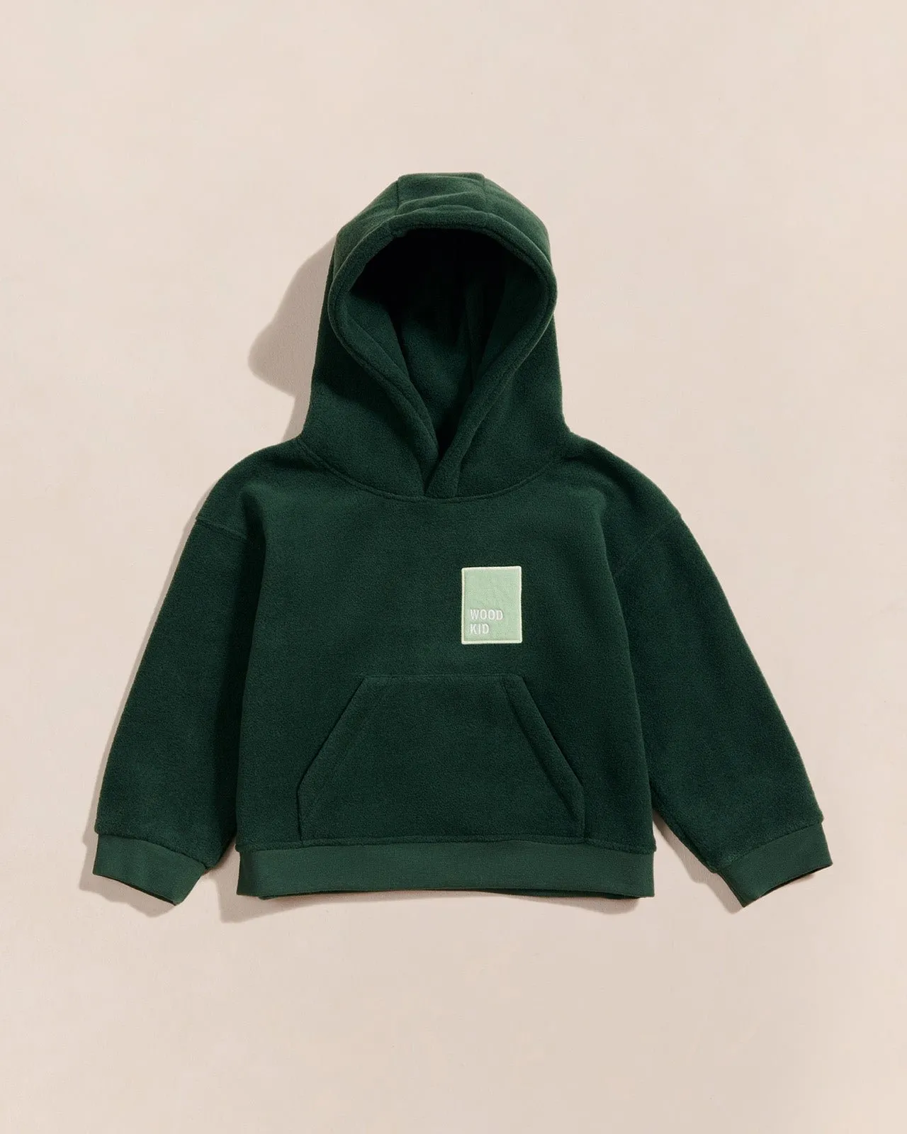 Le hoodie wood kid en polaire recyclée Vert
