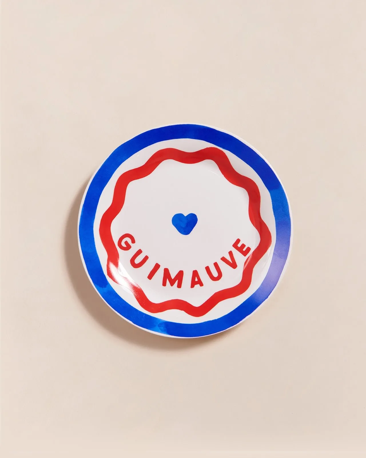 L'assiette à dessert guimauve en porcelaine Multicolore