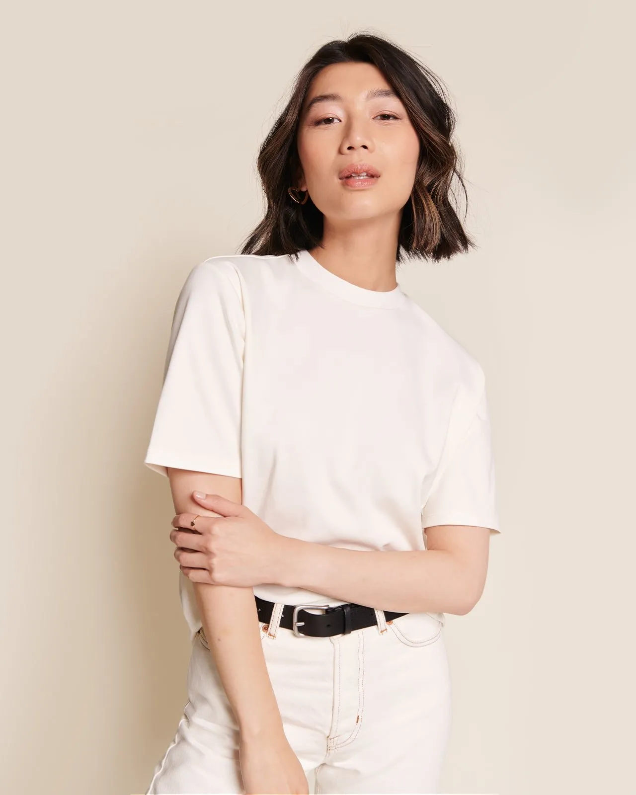 Le t-shirt jolene en coton bio Blanc