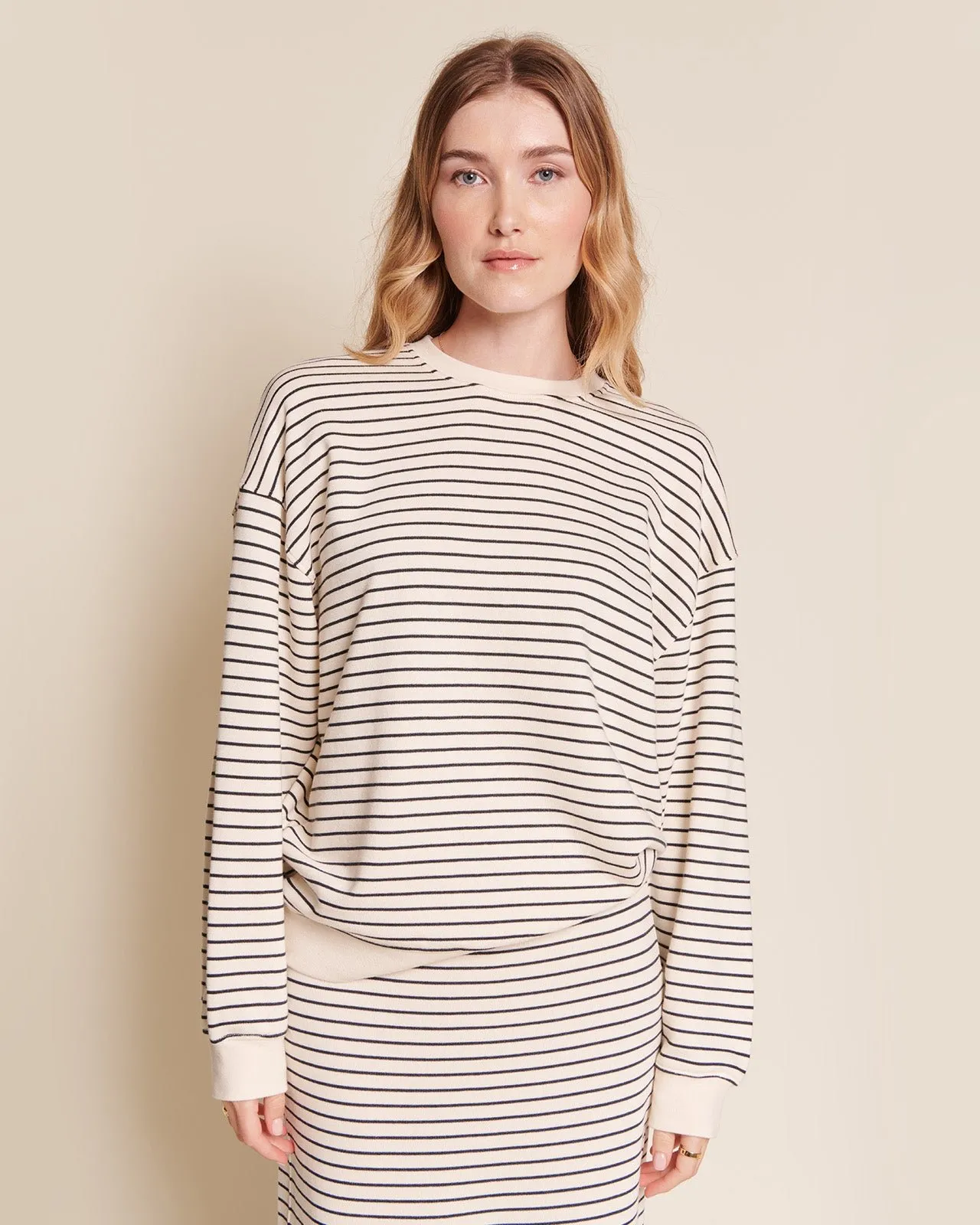 Le sweat sky en coton bio Blanc