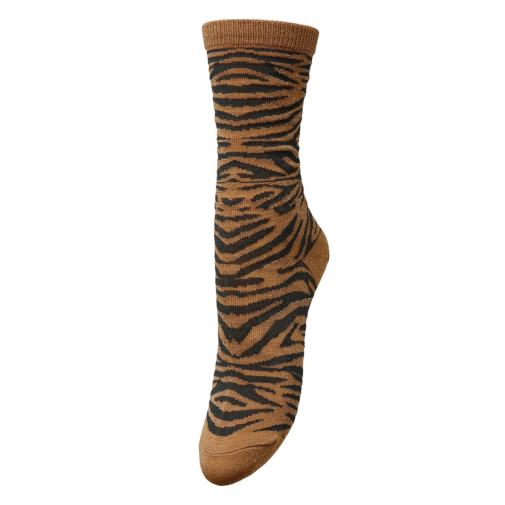 Chaussettes en maille imprimée Marron