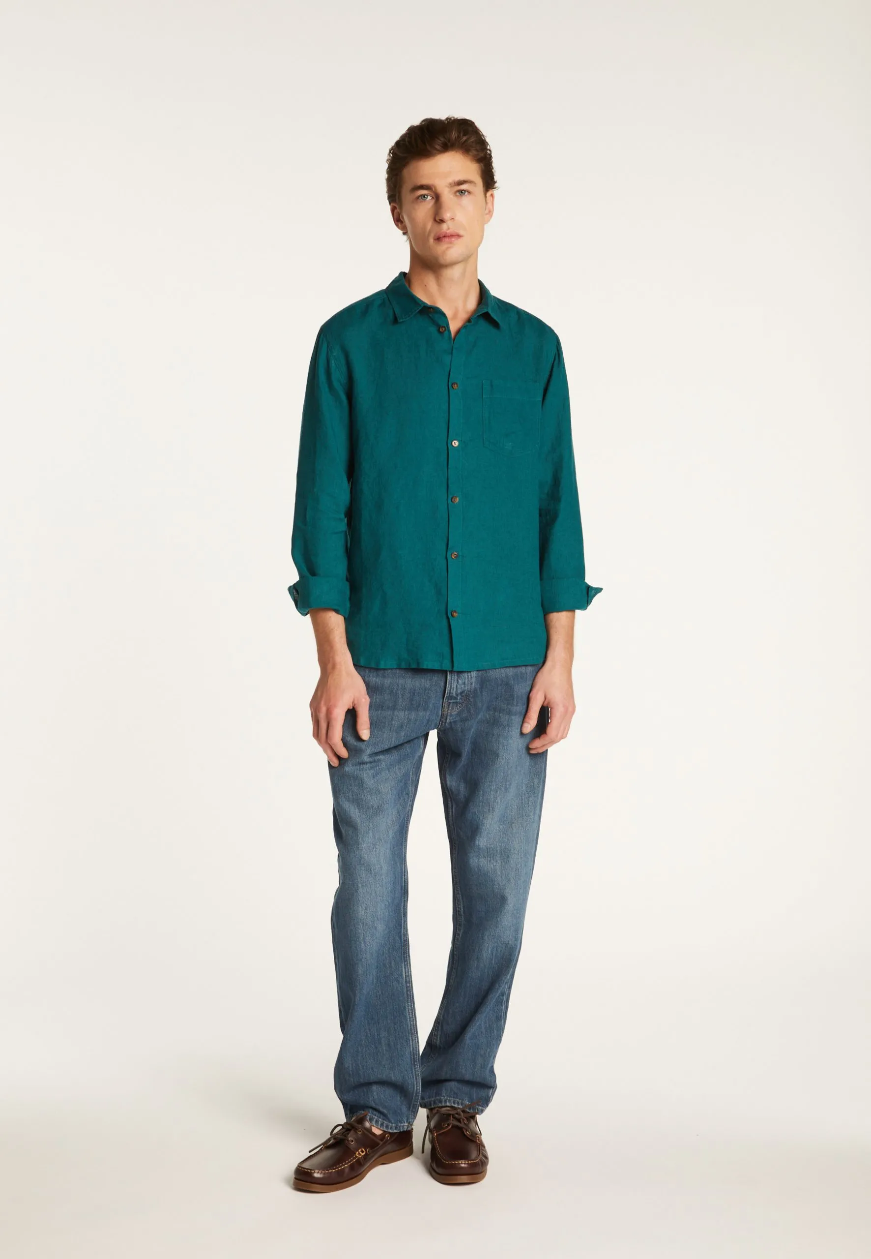 Chemise en lin Vert DENVER