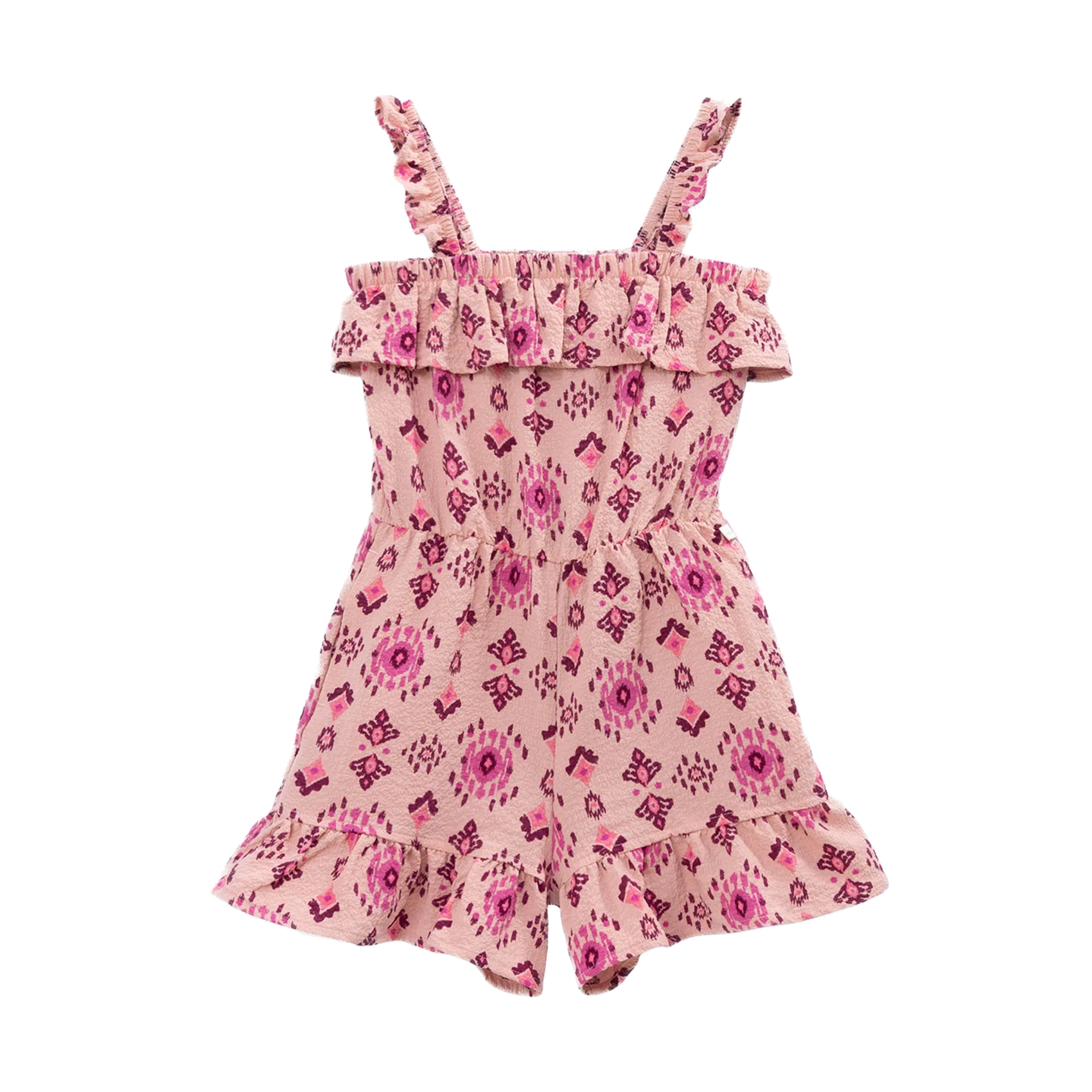 Combishort droite imprimée Rose