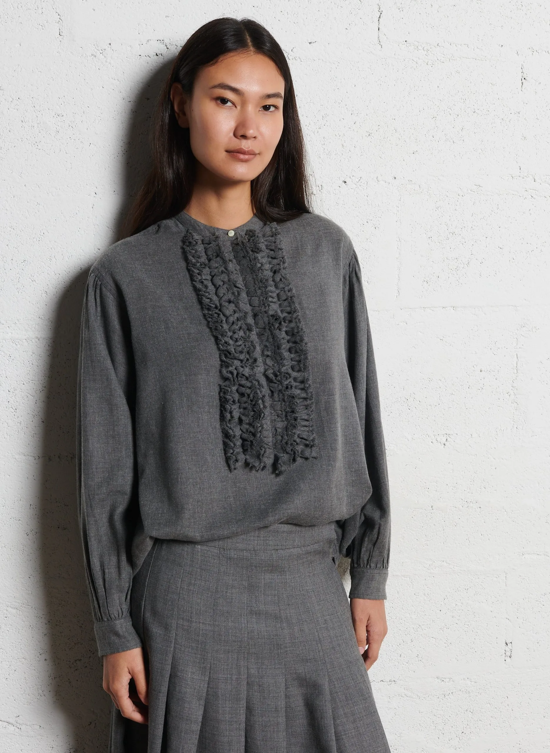 Blouse ample en coton Gris MAGRITTE