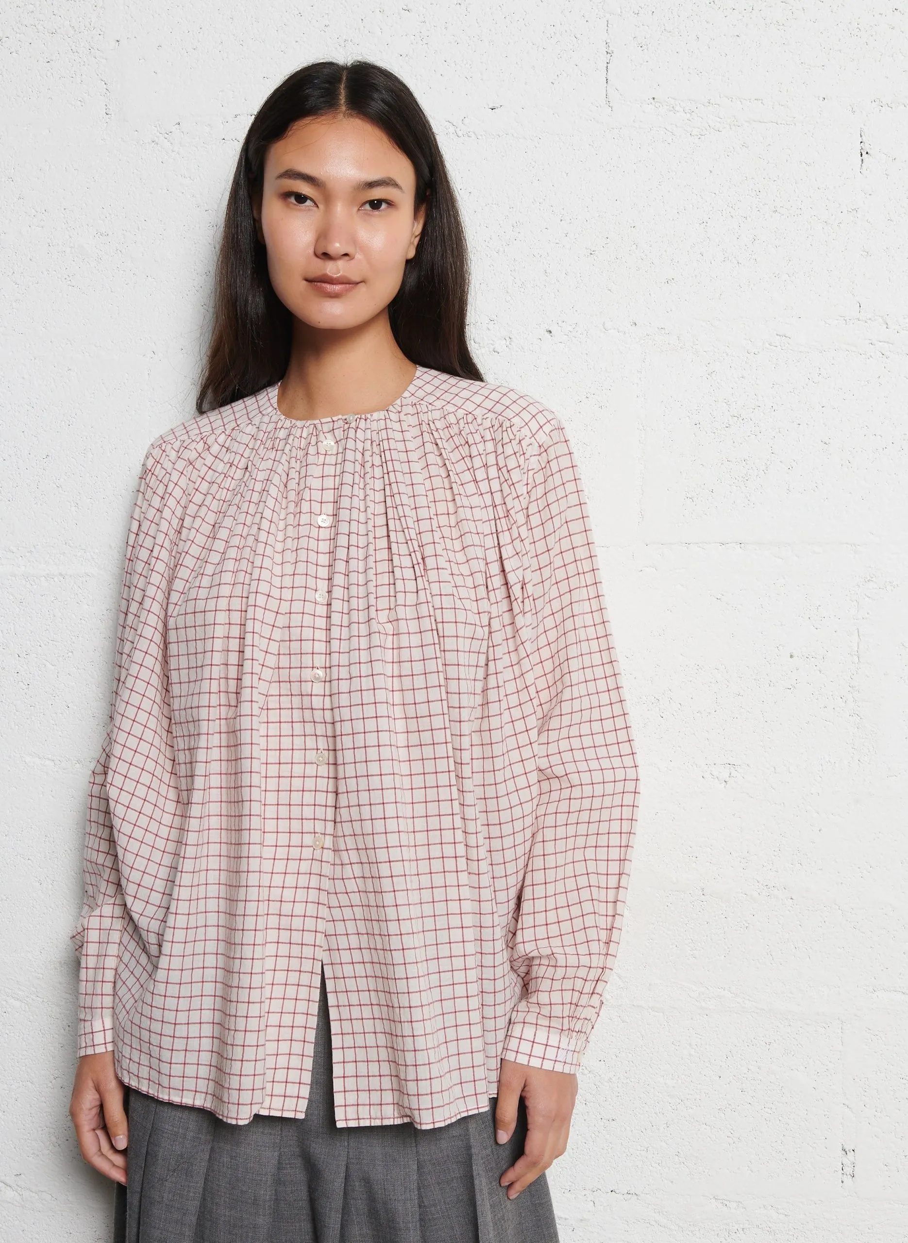 Chemise ample en coton Rouge CALUMET