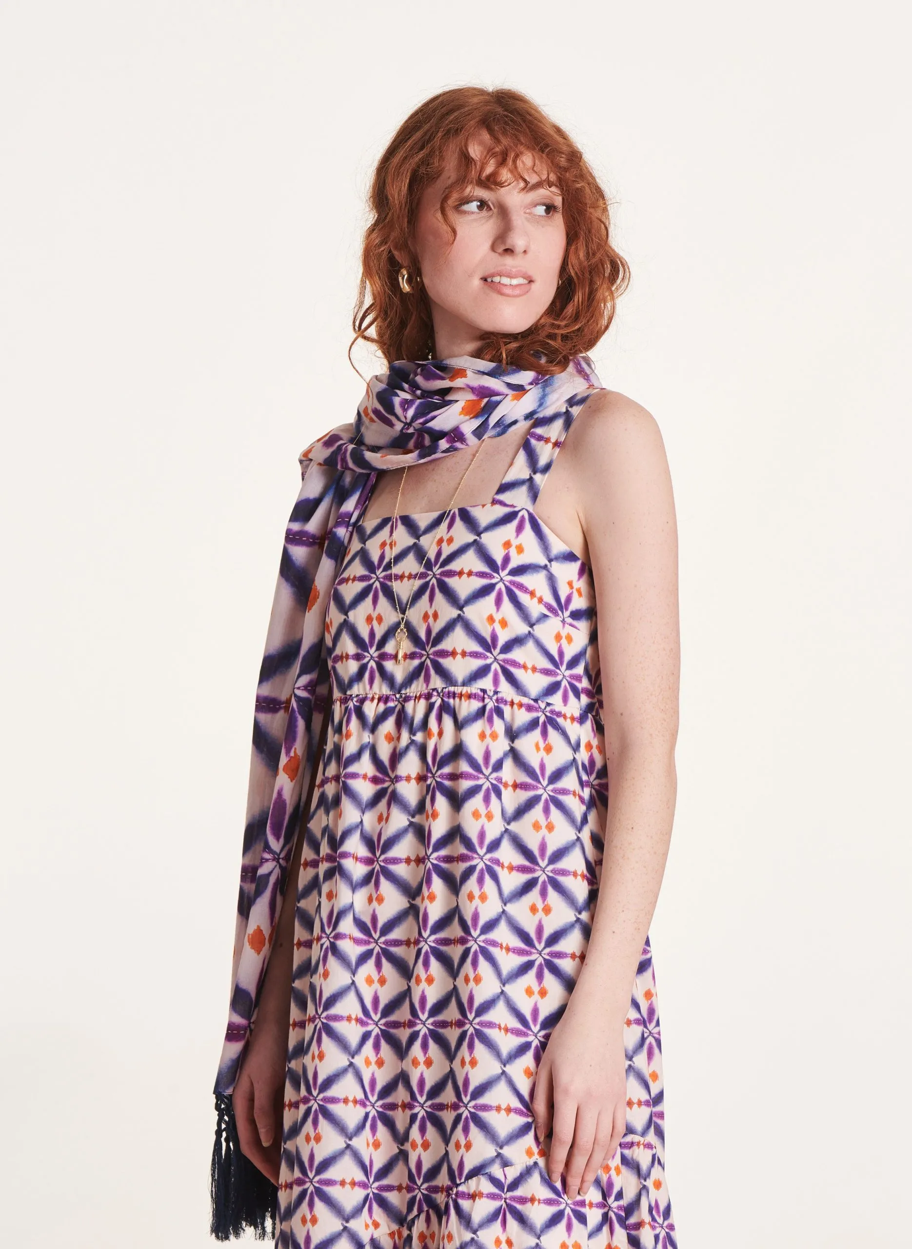 Foulard en coton Violet