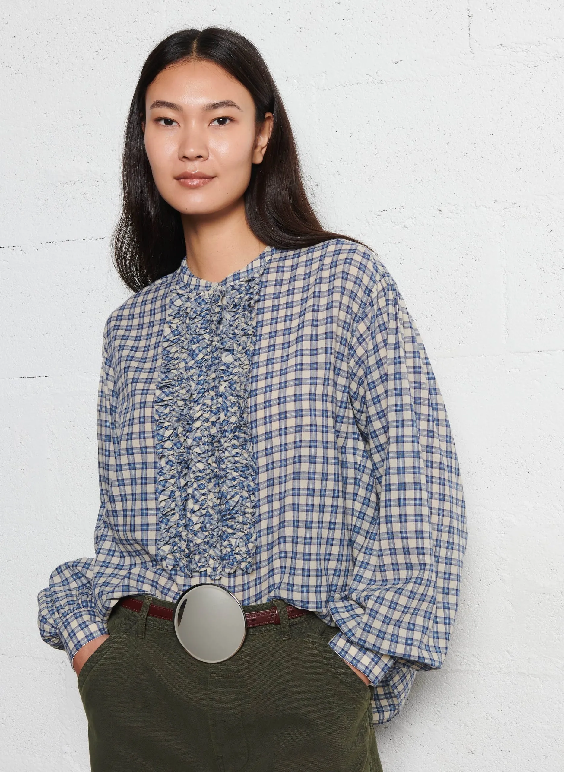 Blouse ample en coton Bleu MAGRITTE