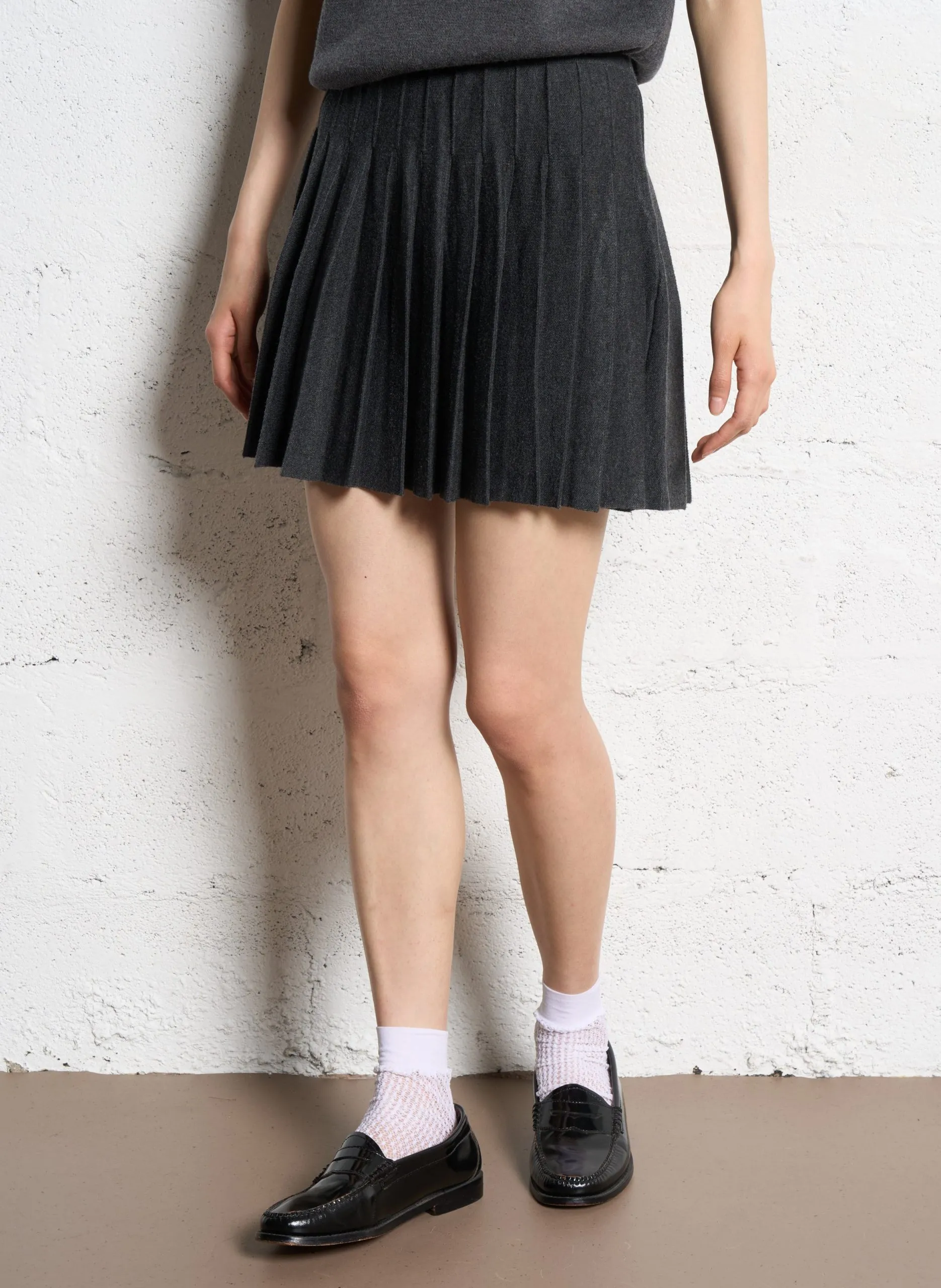 Jupe évasée plissée Noir FALDA