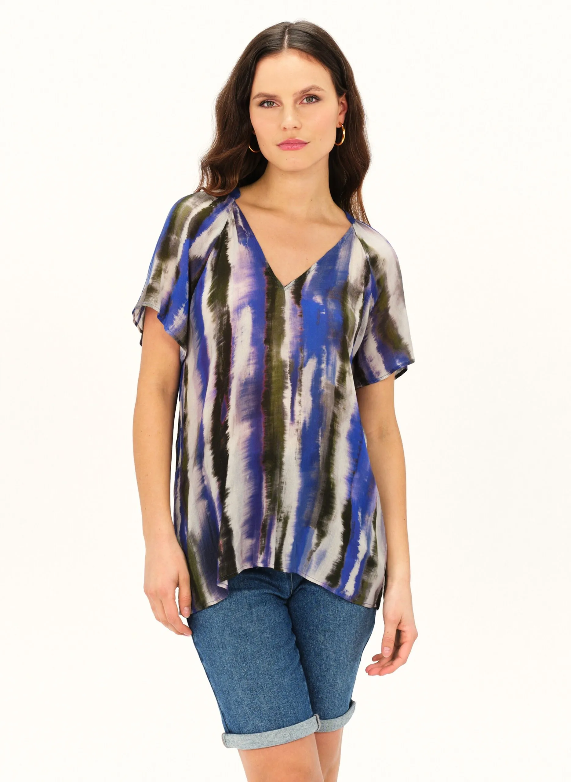 Top manches courtes imprimé Bleu 242C-COBRA