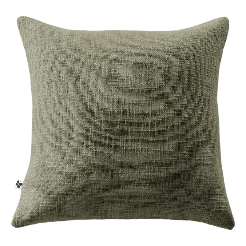 Coussin déco déhoussable 100% coton Beige