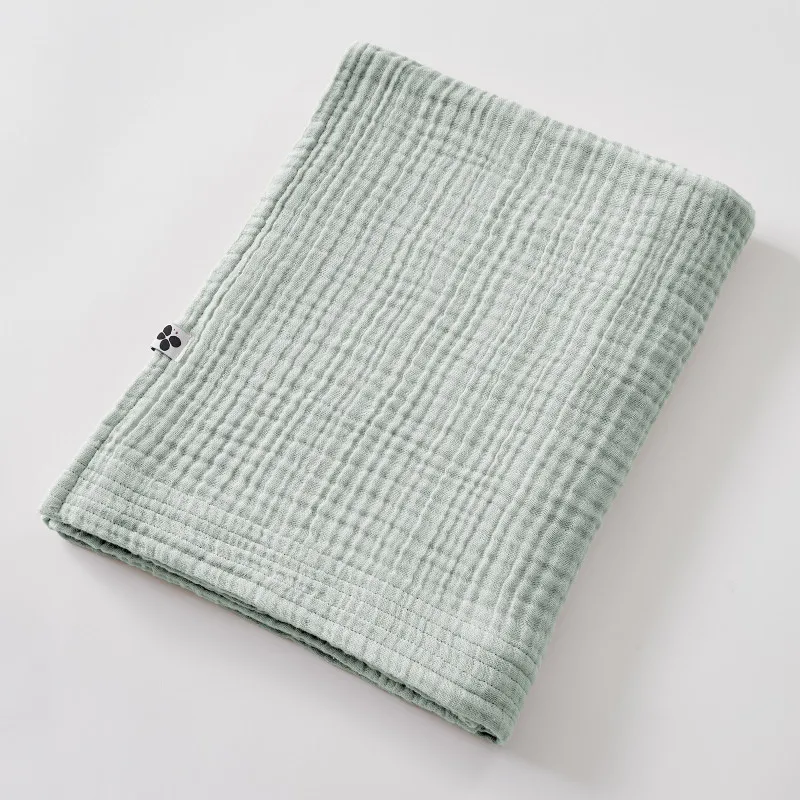 Drap de douche gaze de coton unie Vert