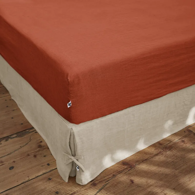 Drap housse "soline" toutes dimensions lin lavé Multicolore