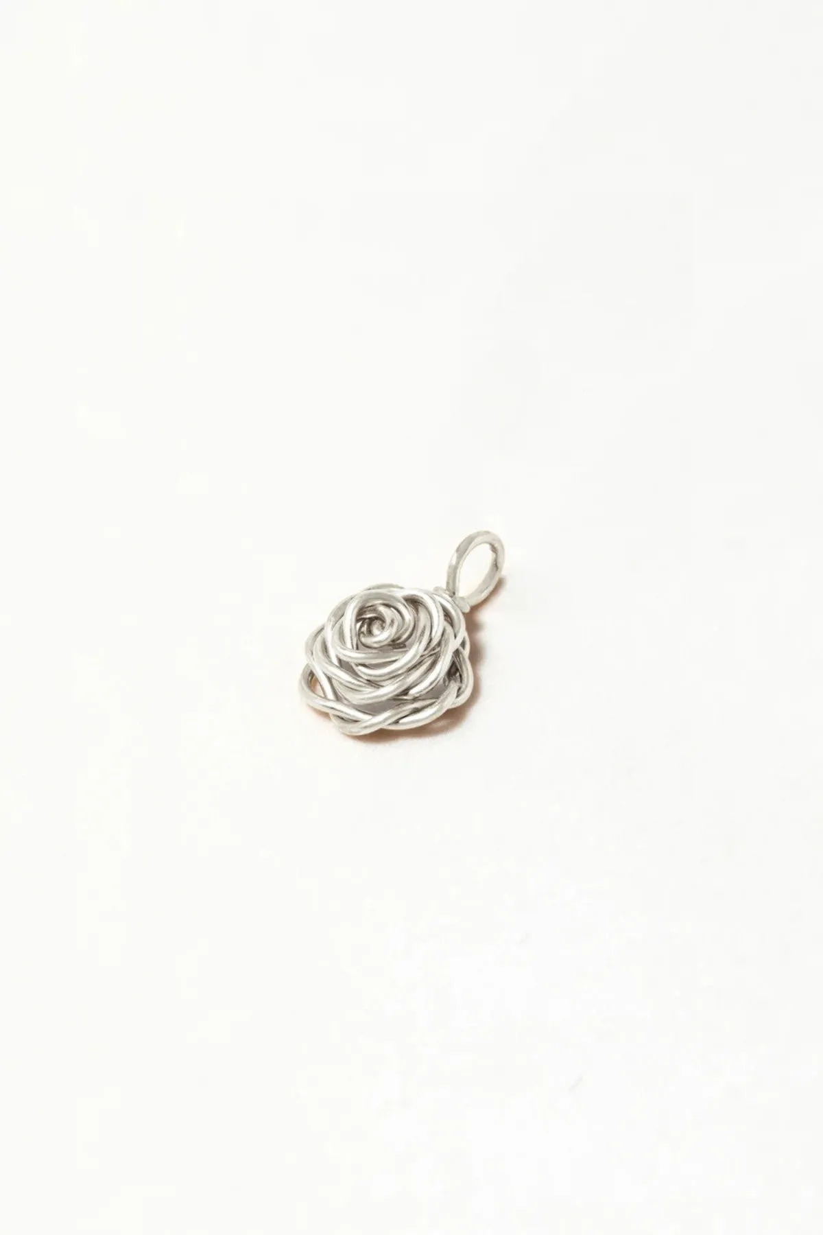 Petit pendentif rosa argent Argent