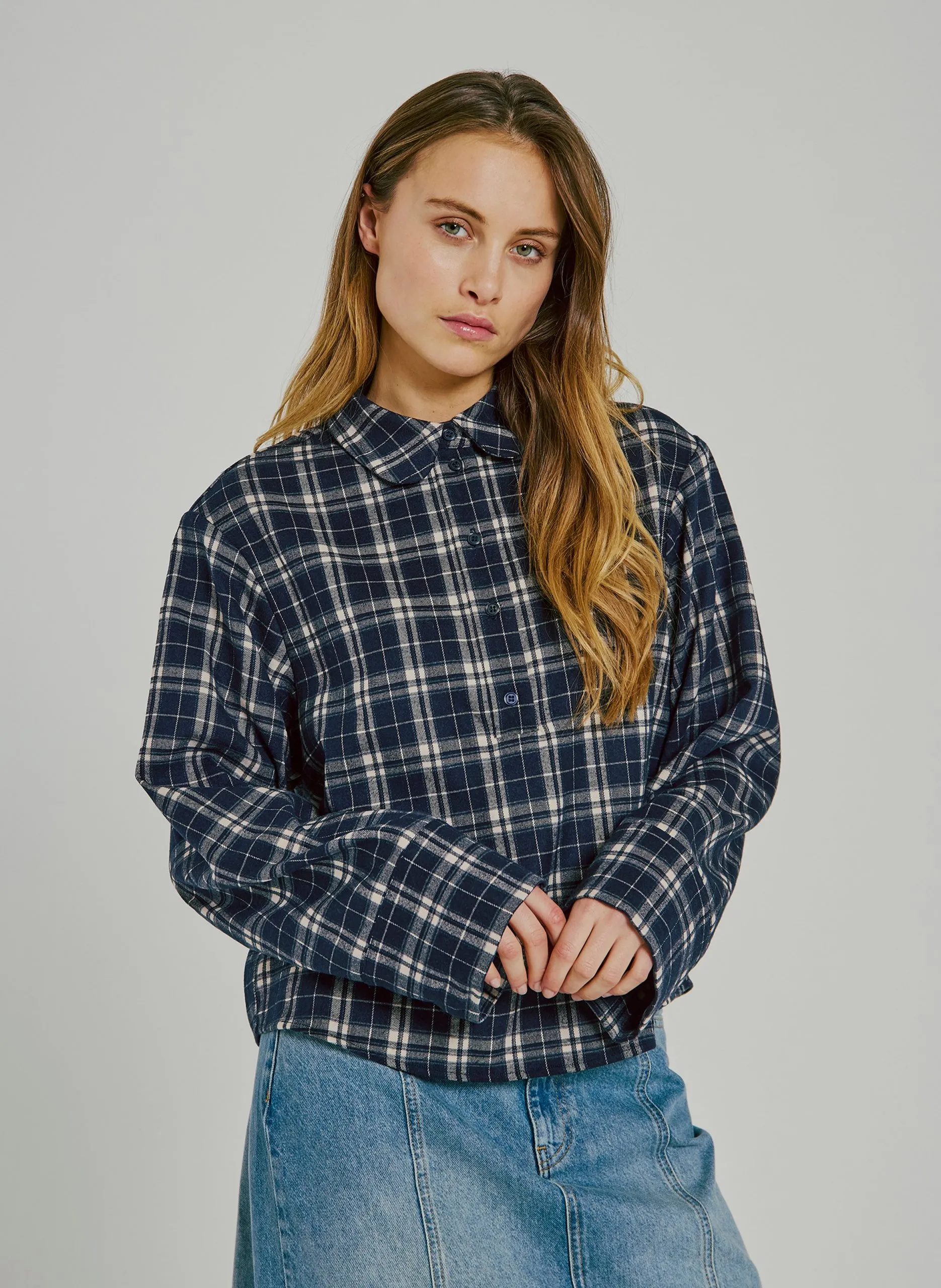 Blouse col classique Bleu SYLVANA