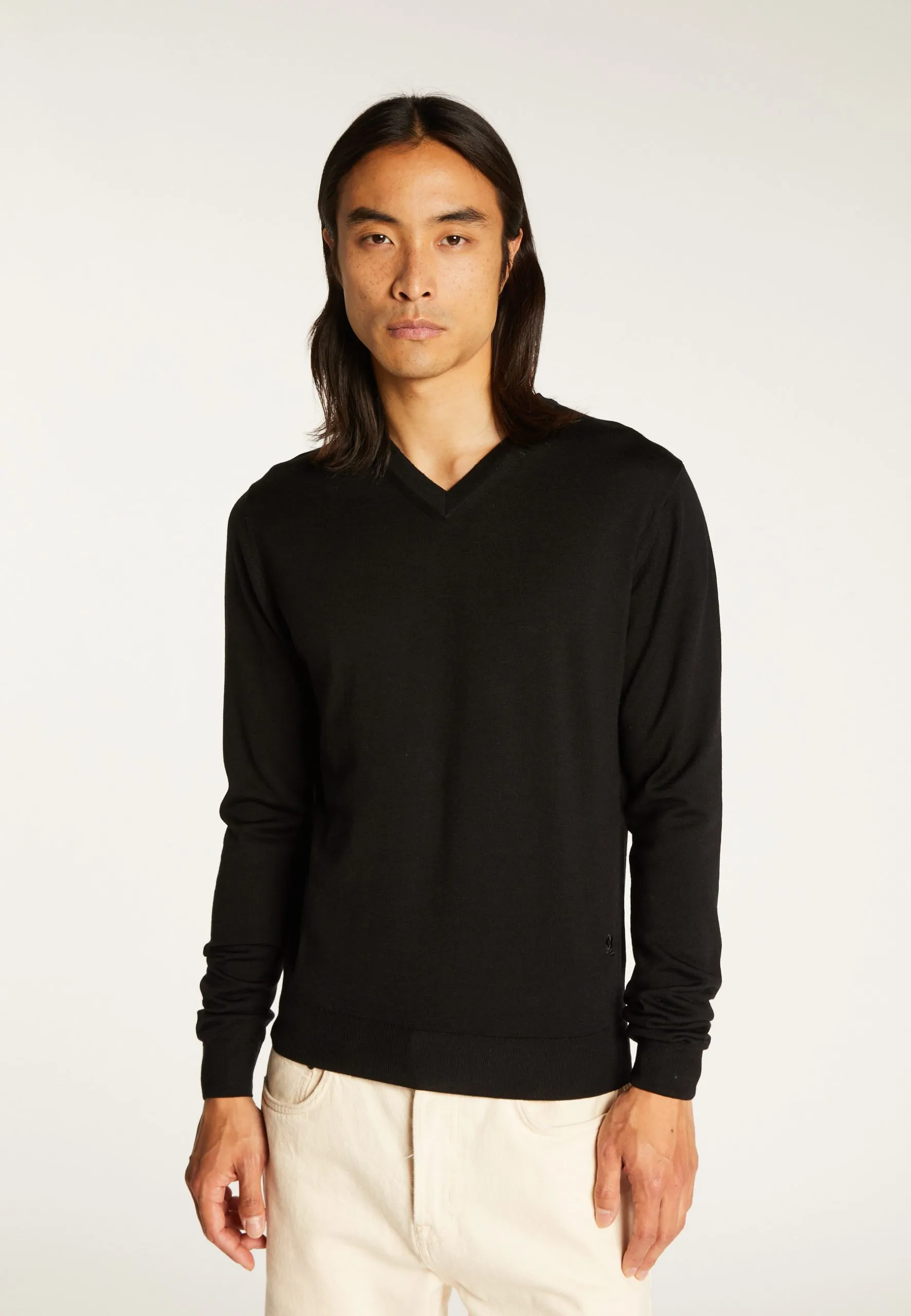 Pull en laine mérinos Noir ELMO