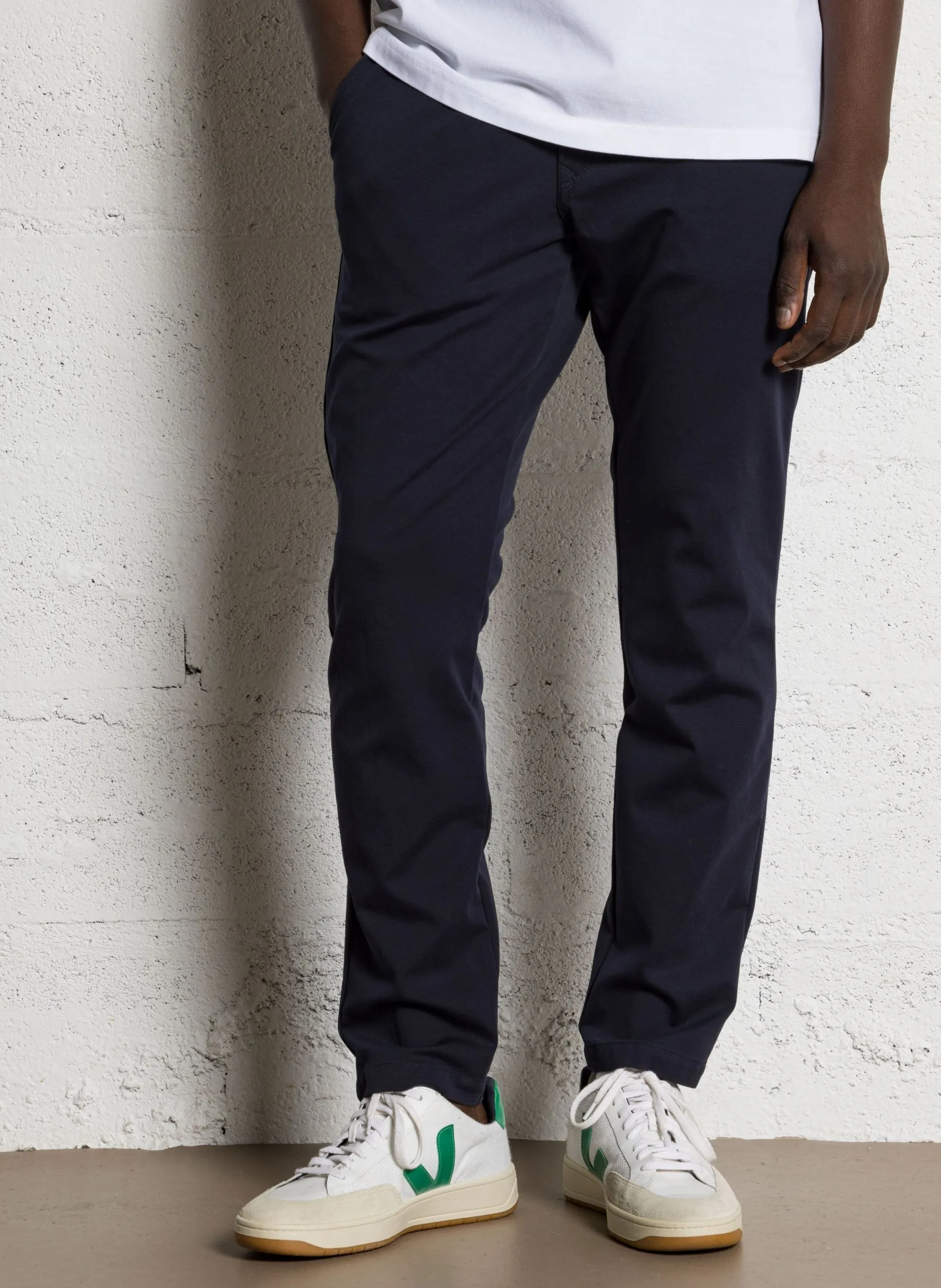 Pantalon droit en coton mélangé Blanc MALO