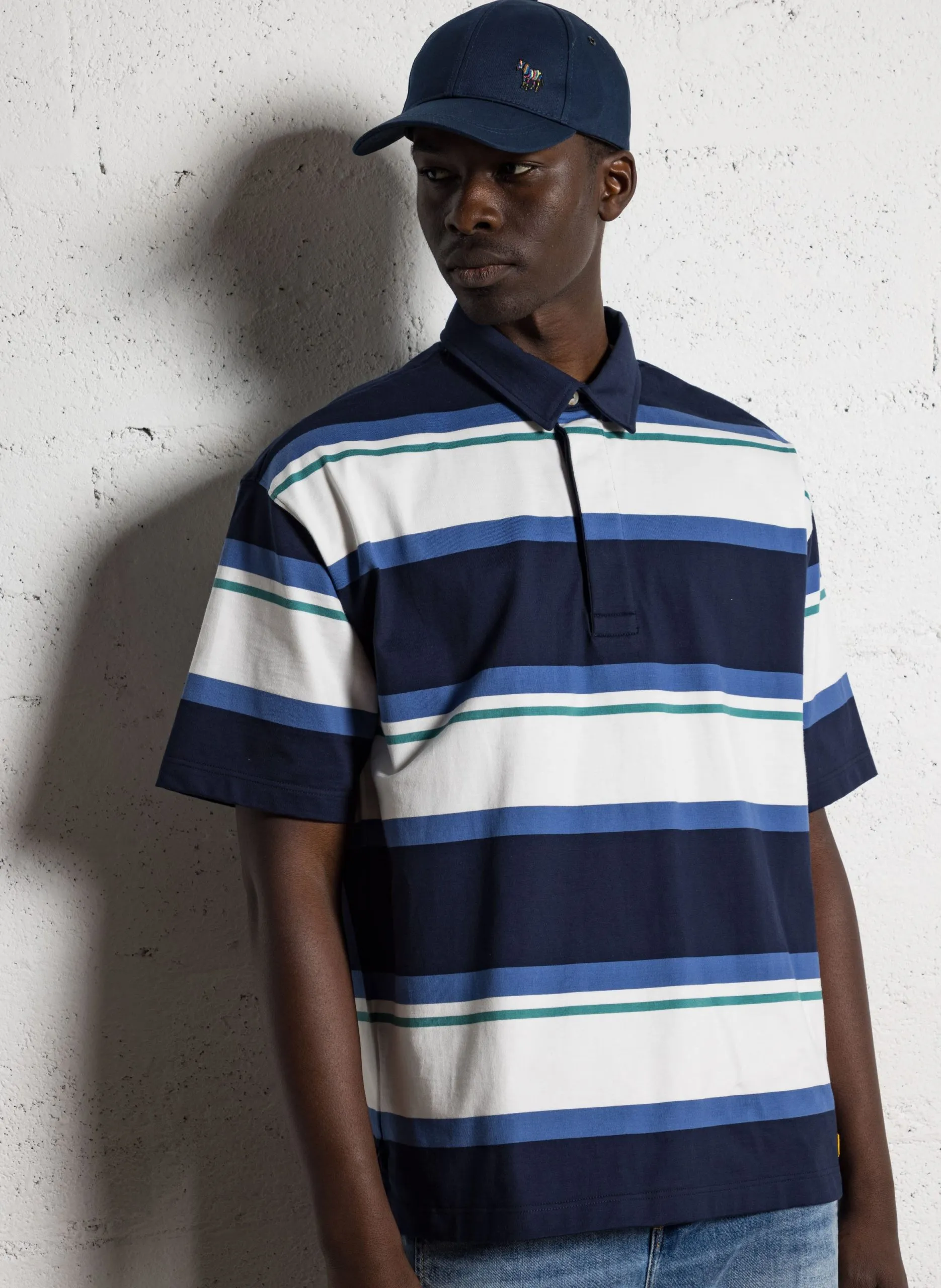 Polo oversize en coton Multicolore