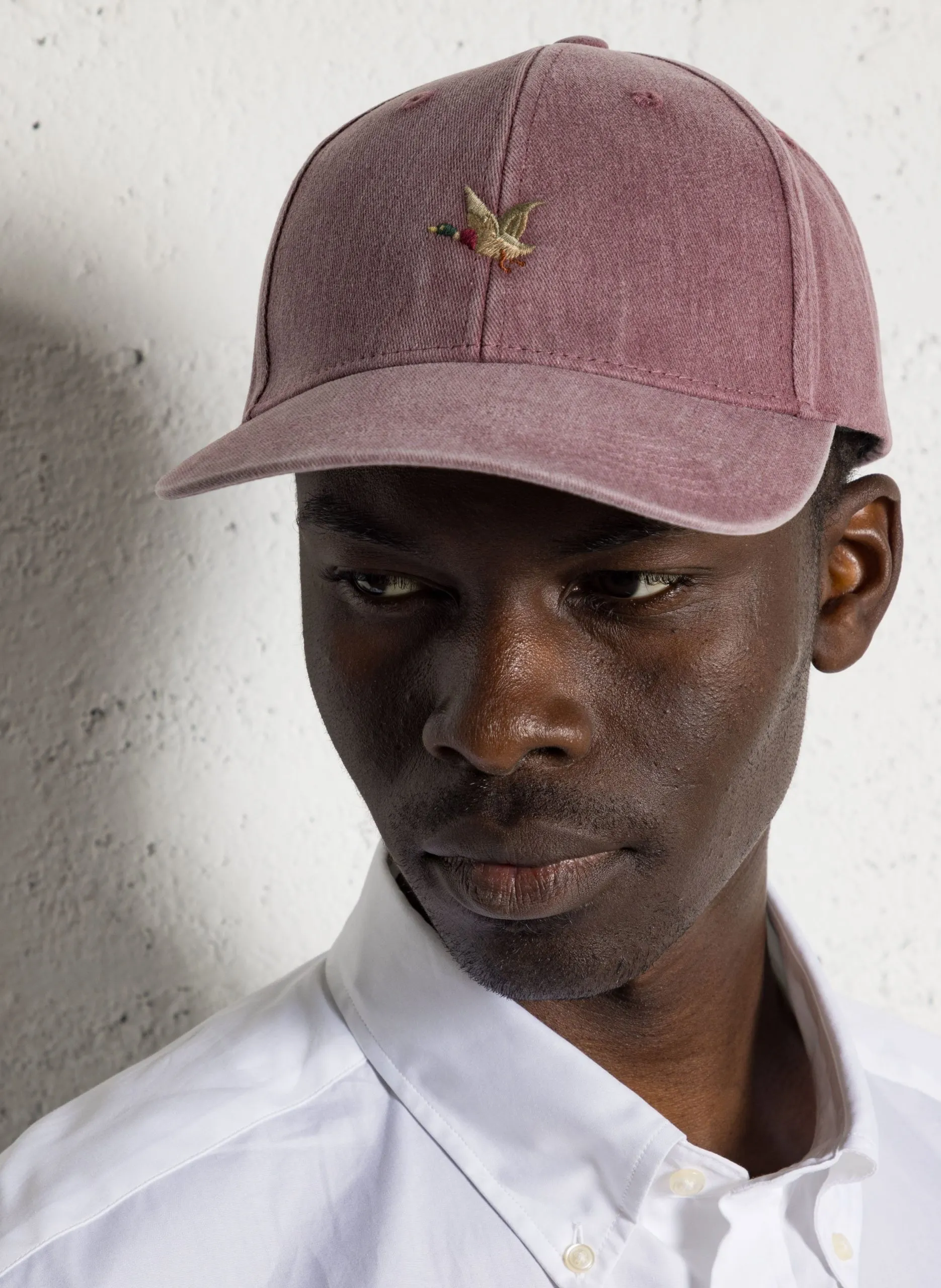 Casquette brodée en coton Rose CITY