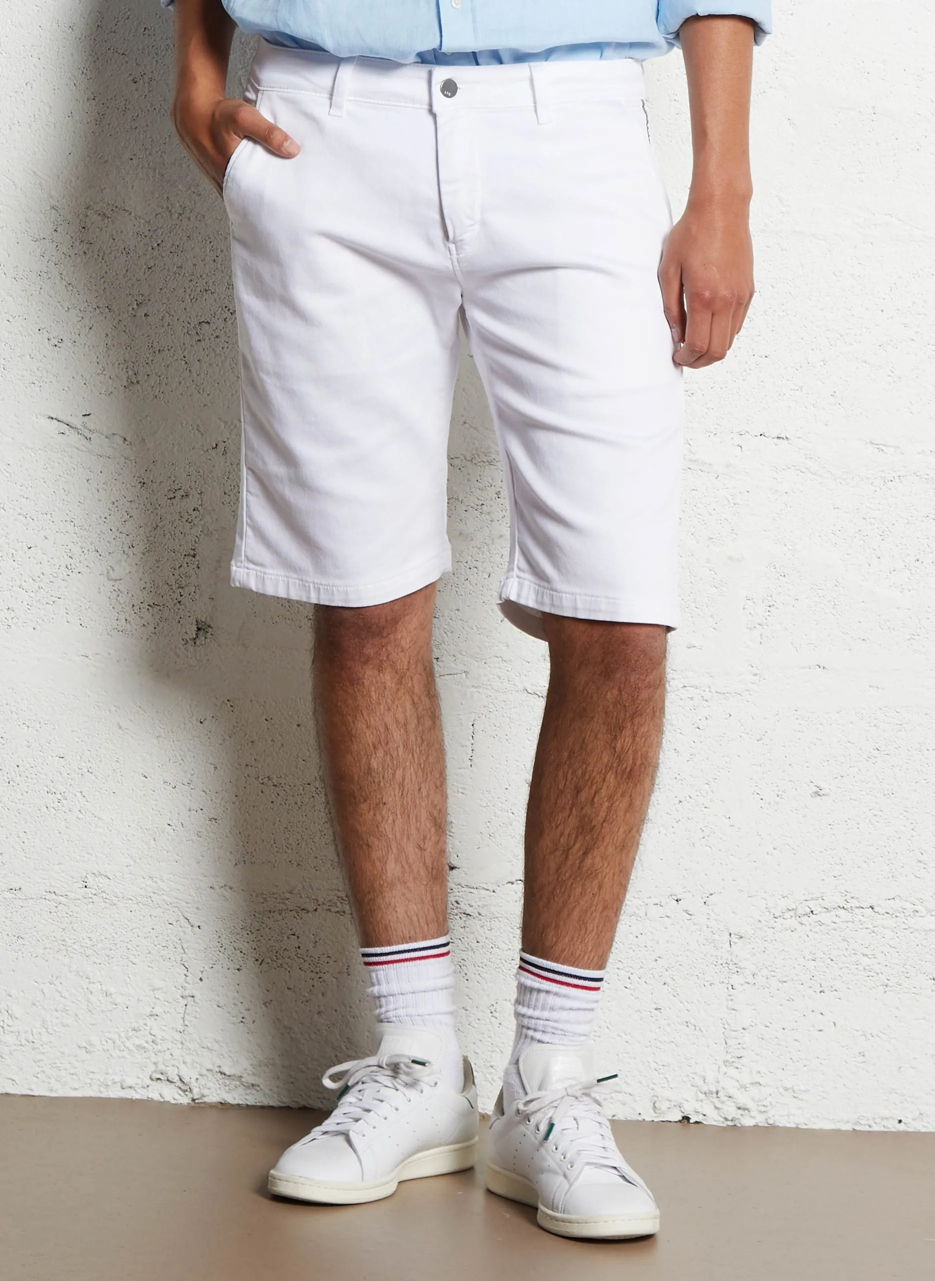 Bermuda en coton mélangé Blanc JOGG