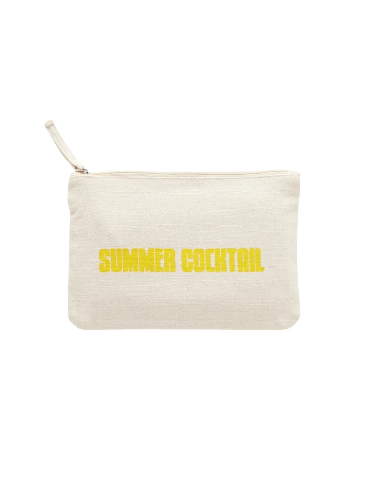 Pochette à zip imprimée summer Jaune SUMMER