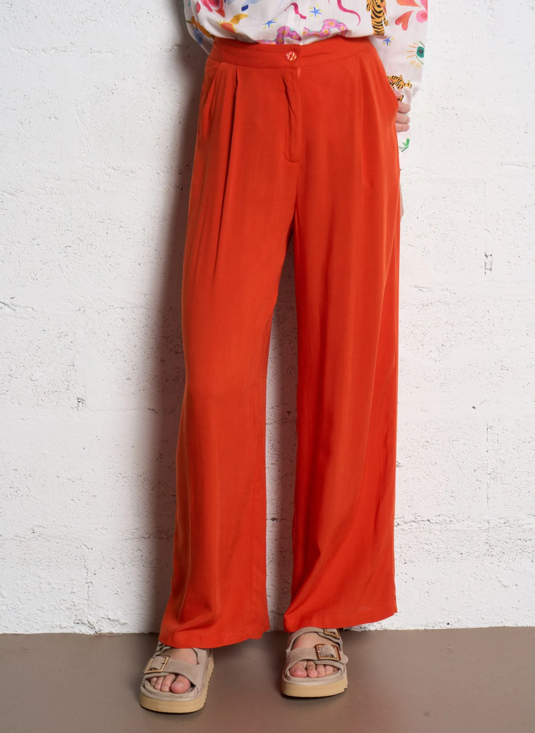 Pantalon large Orange PAULINO