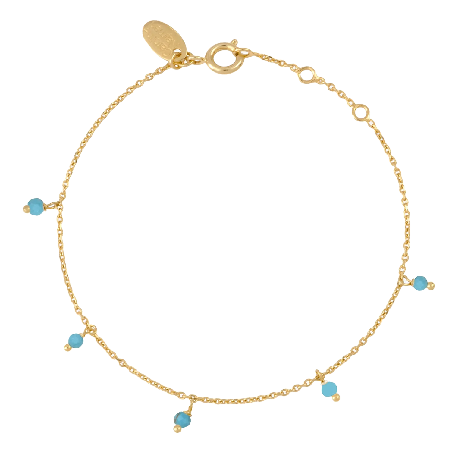 Bracelet en laiton doré Bleu MILADY