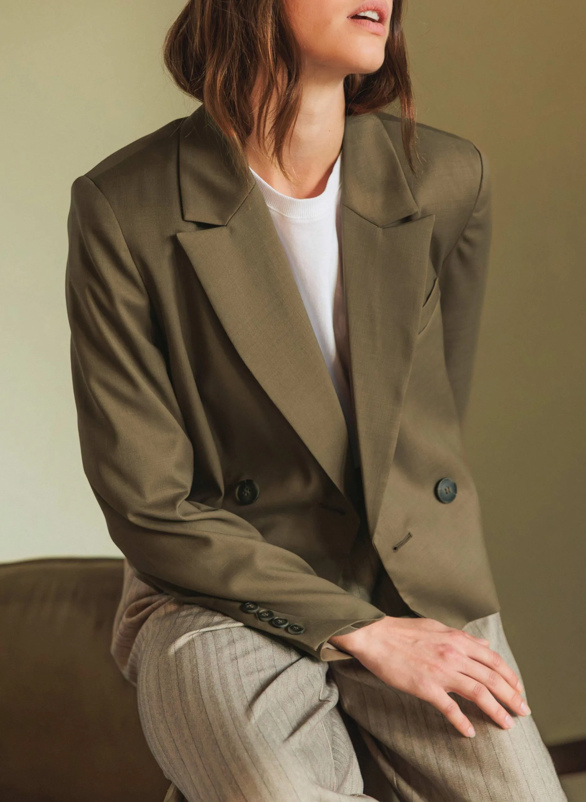 Veste col tailleur Marron