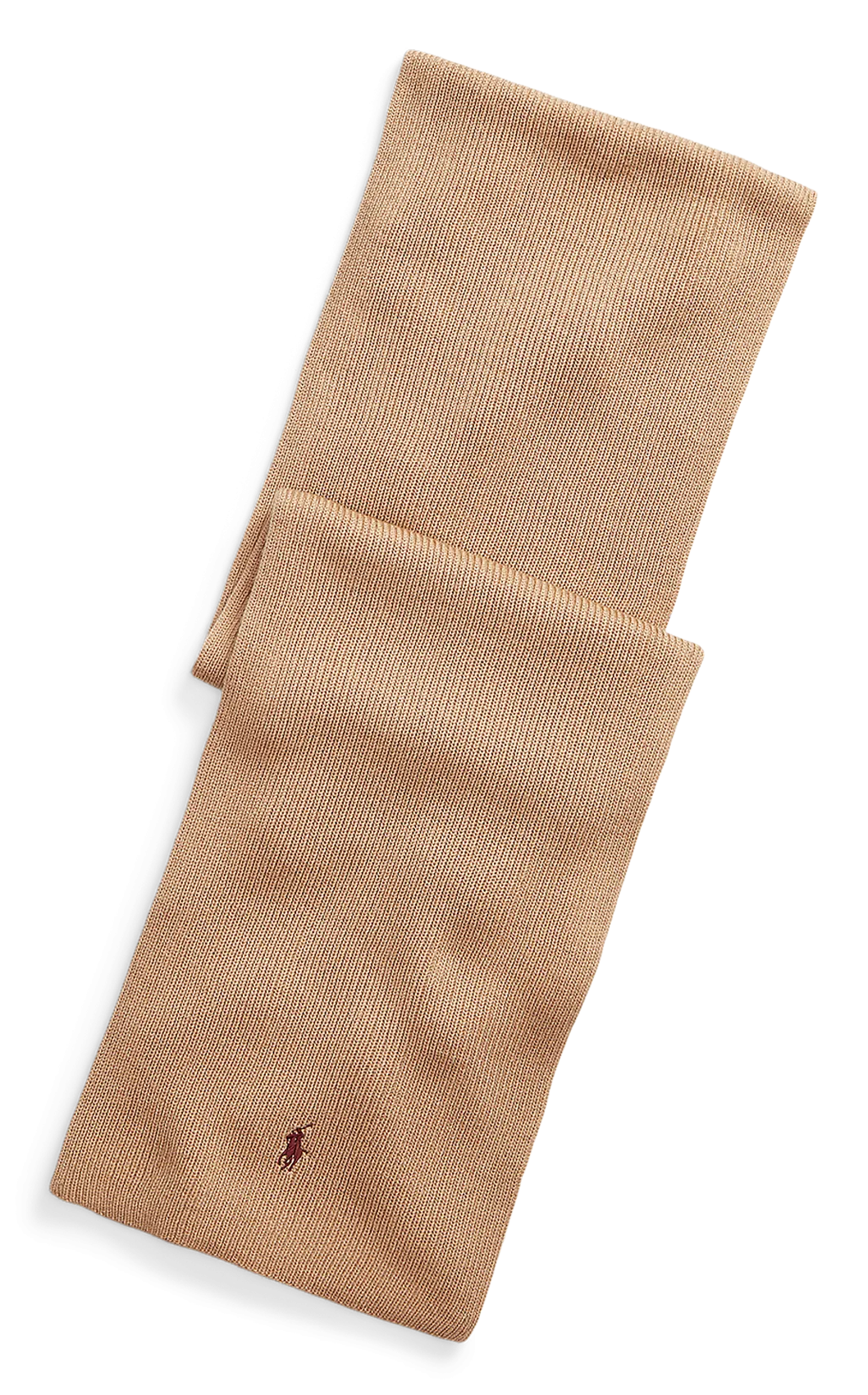 Echarpe maille côtelée en laine Marron