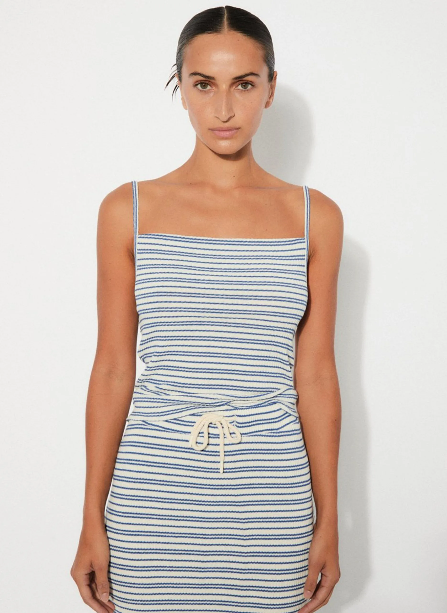 Débardeur ajusté en maille Bleu RIPE