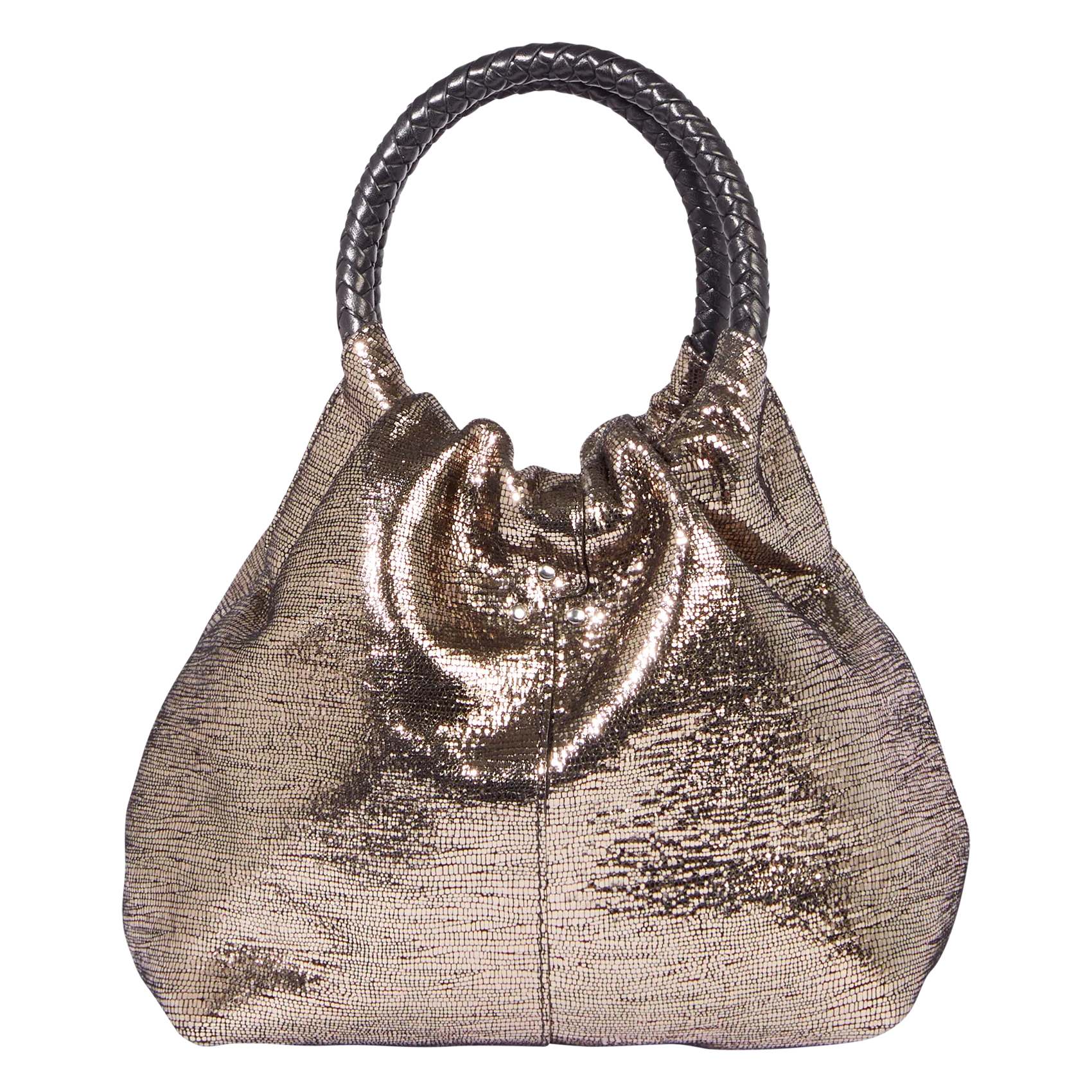 Sac bourse bandoulière métallique Doré GORDI S