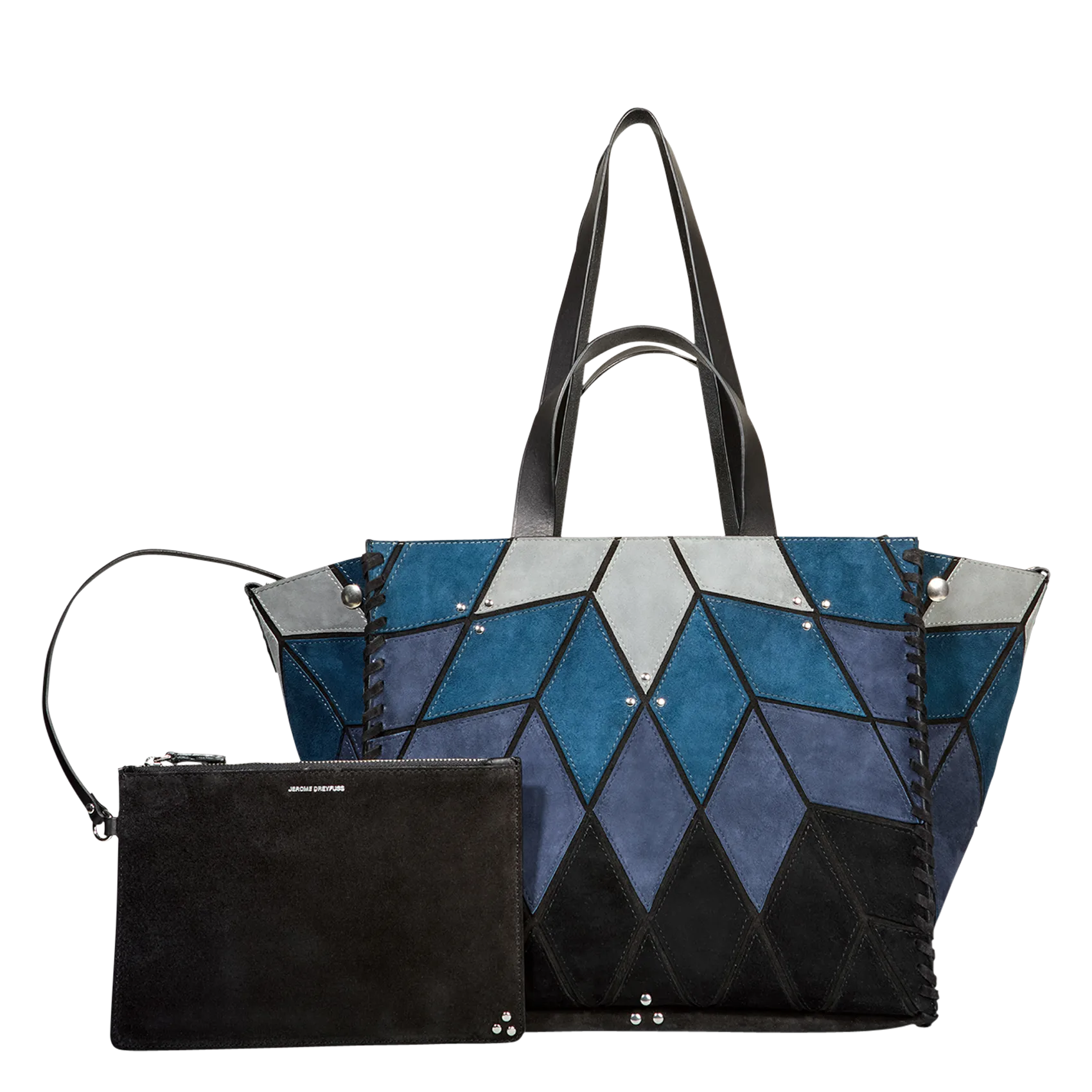 Sac cabas fantaisie en cuir Multicolore LEON M