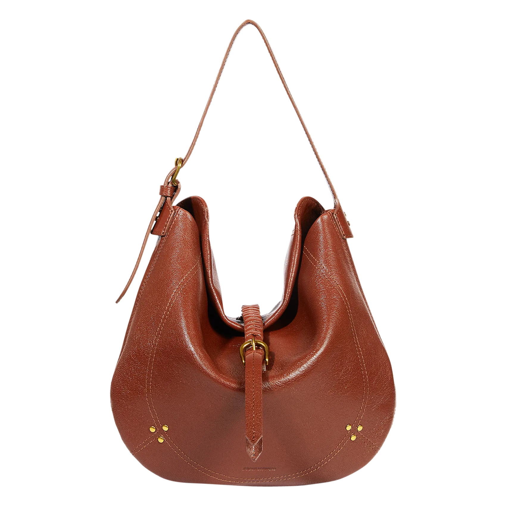 Sac bandoulière en cuir Marron LUIS