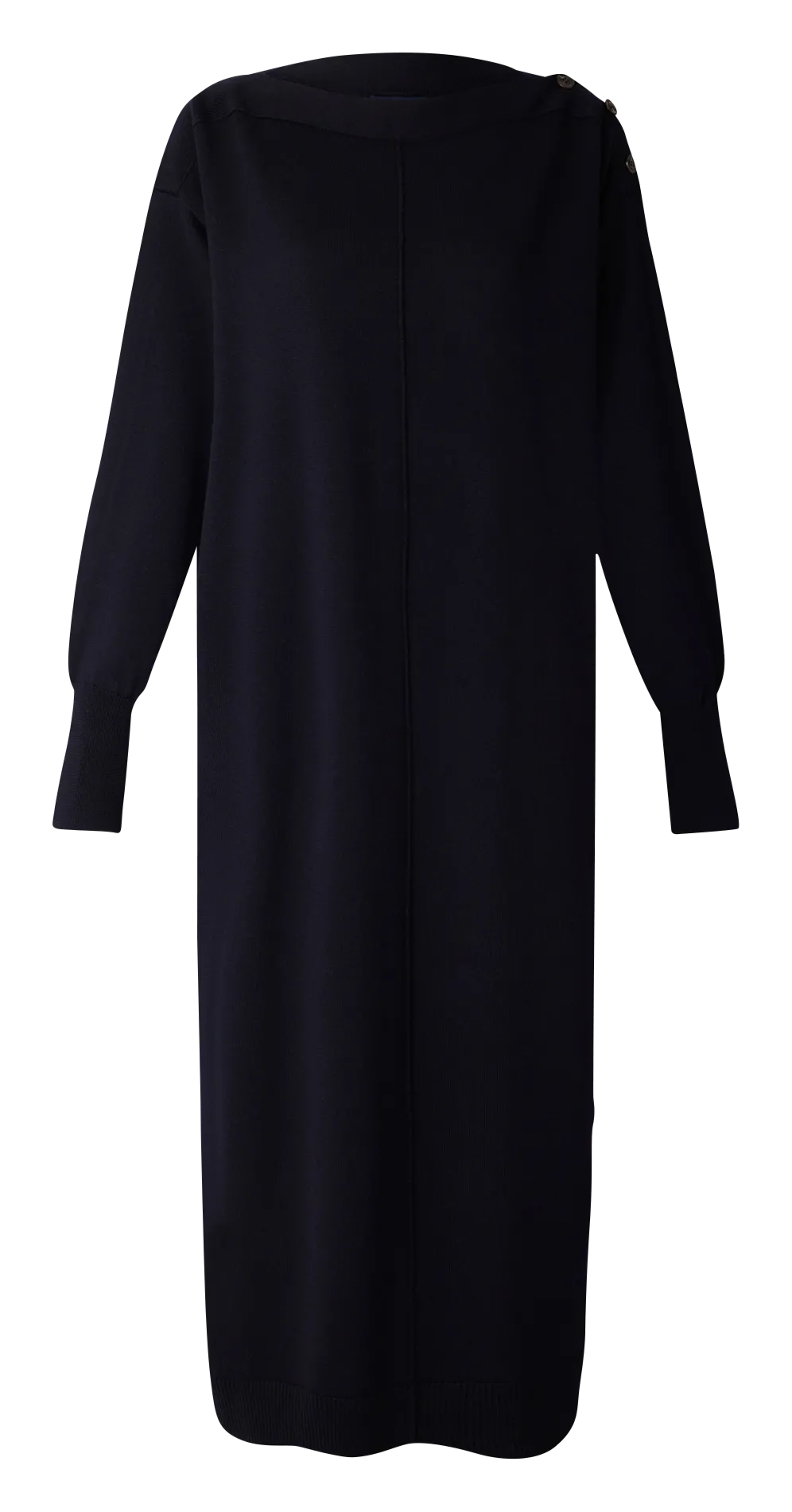 Robe longue en maille côtelée Bleu CLEA