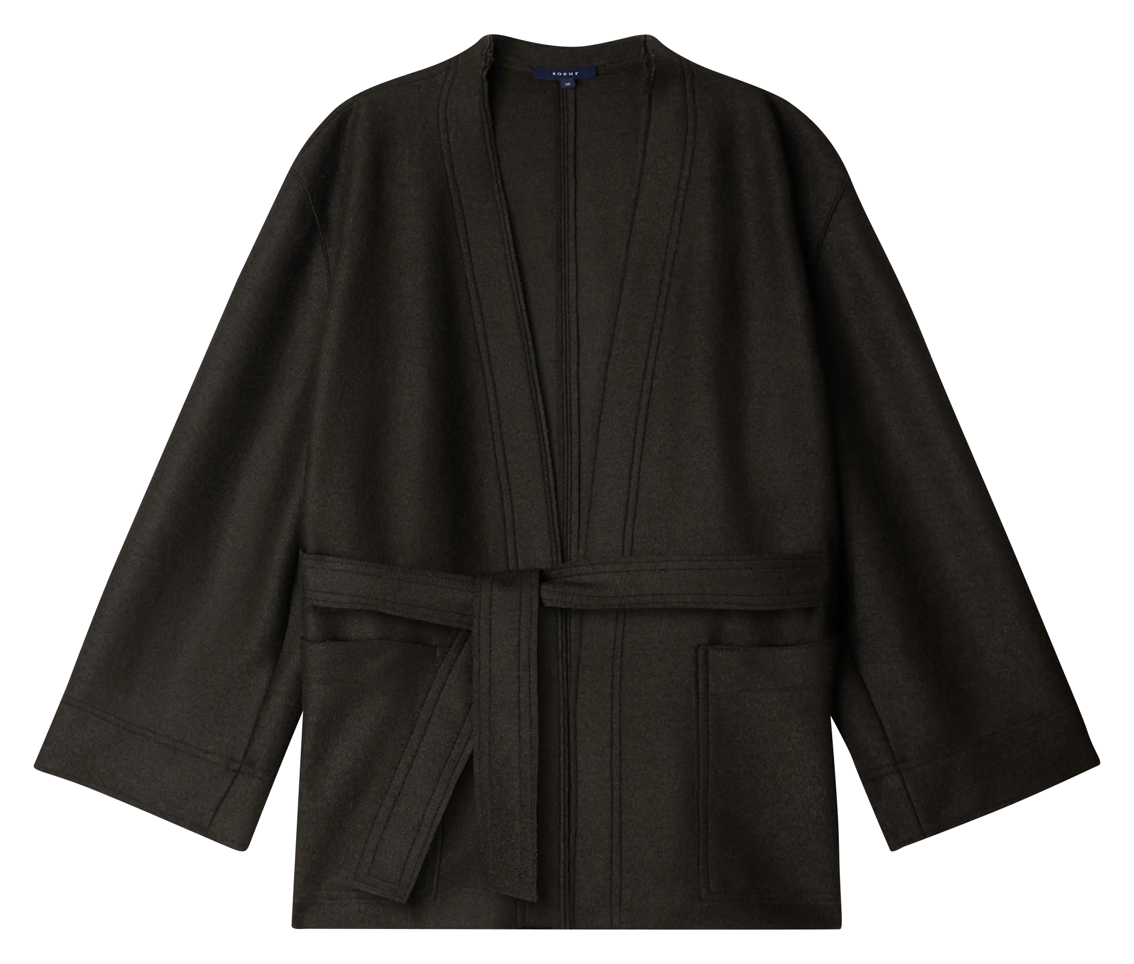 Kimono en laine vierge Vert BALME