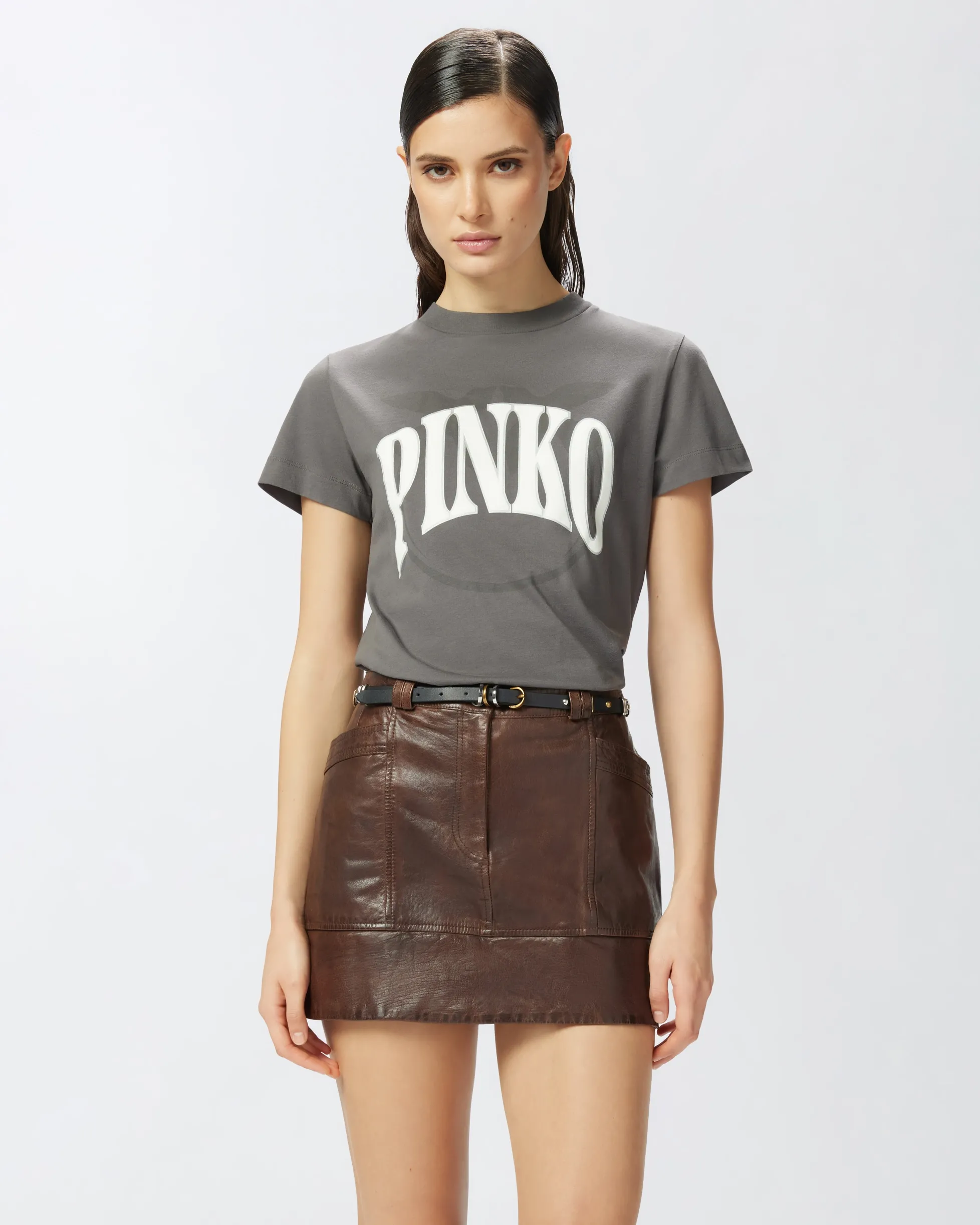 T-shirt logo et oiseaux Multicolore