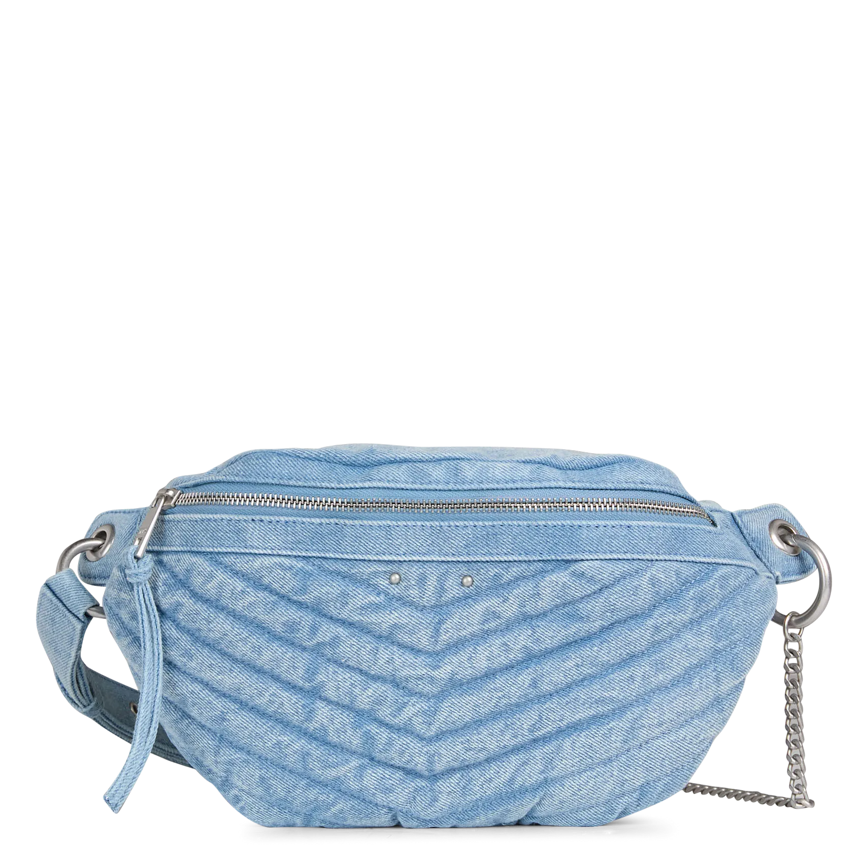 Sac banane en coton matelassé Bleu 1440 POCKET BELT