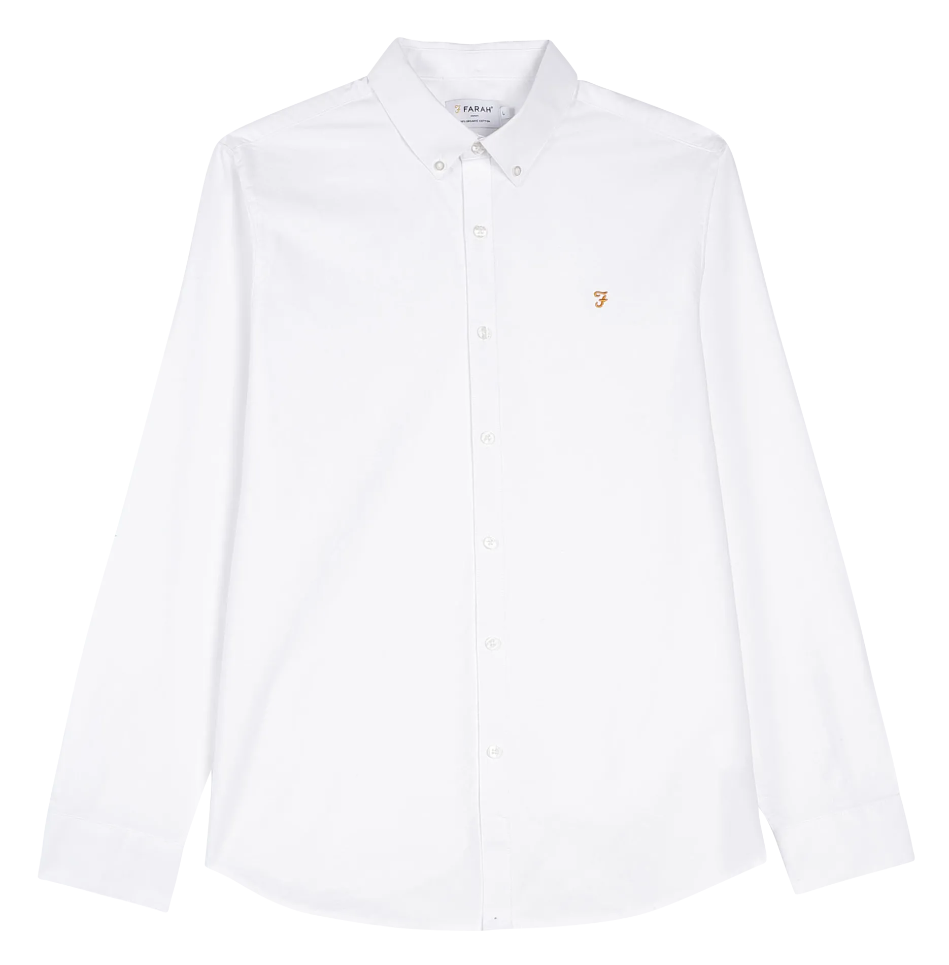 Chemise slim-fit en coton biologique Blanc