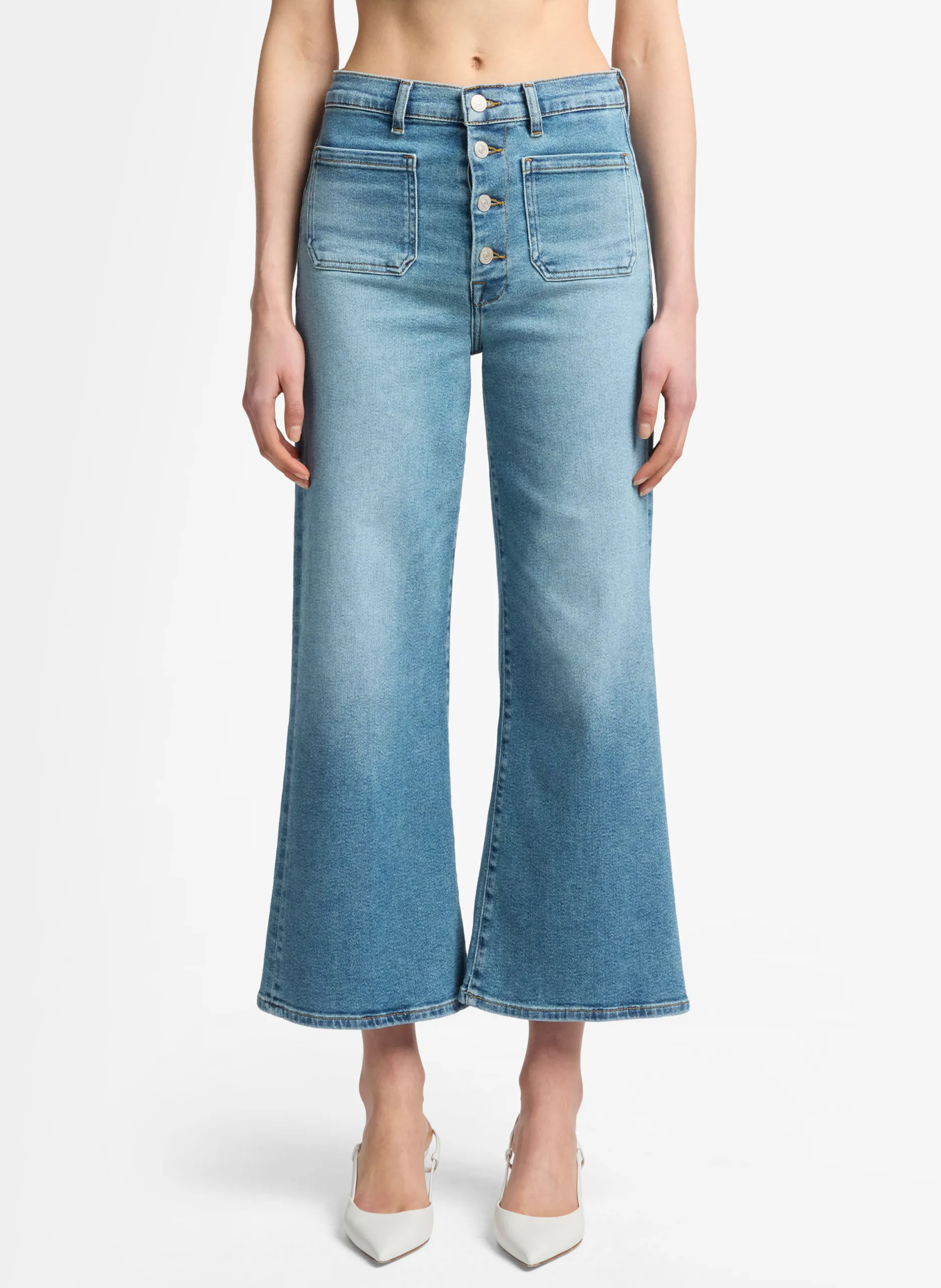 Jean large taille haute Noir JO