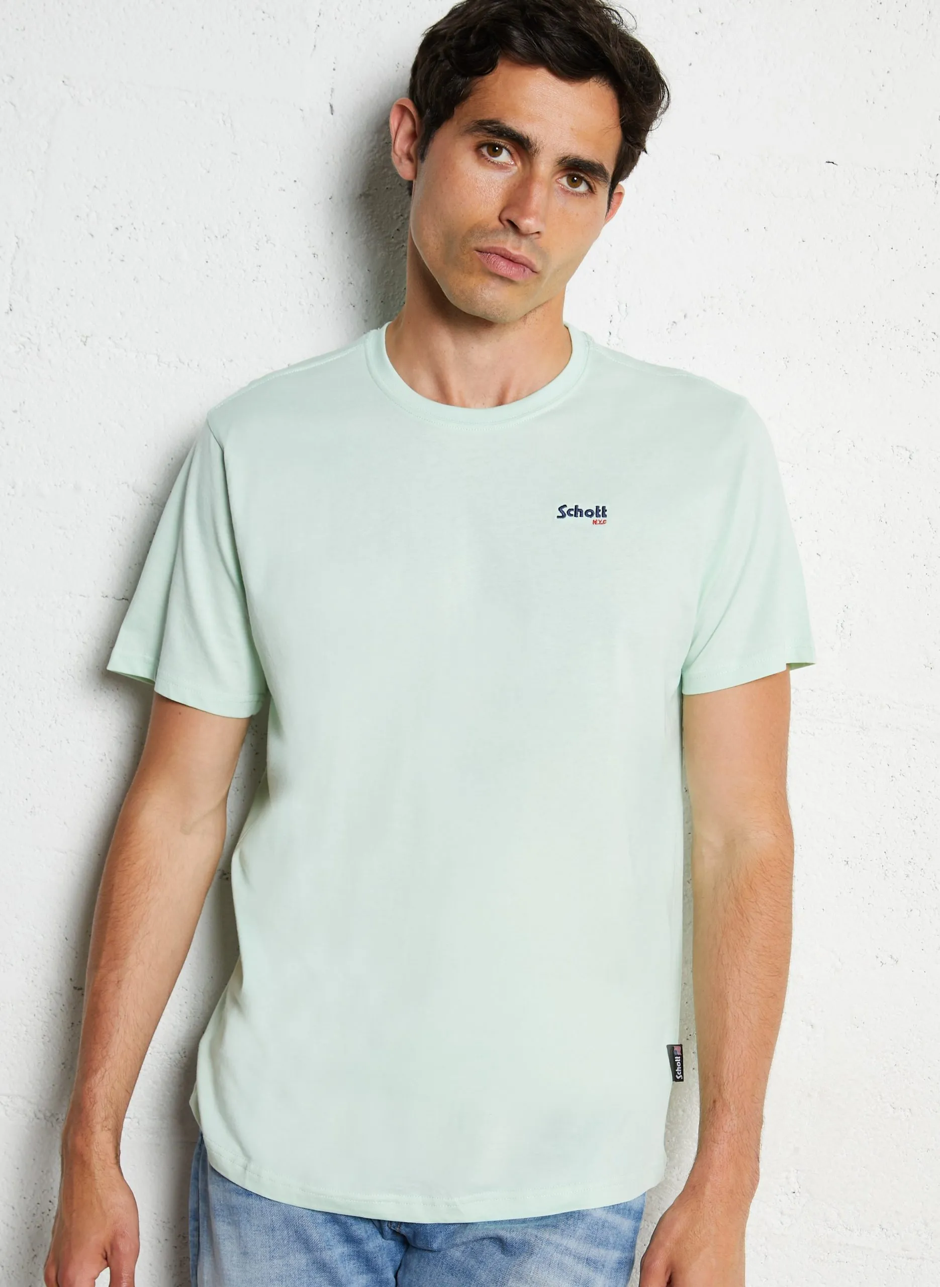 Tee-shirt manches courtes en coton Vert