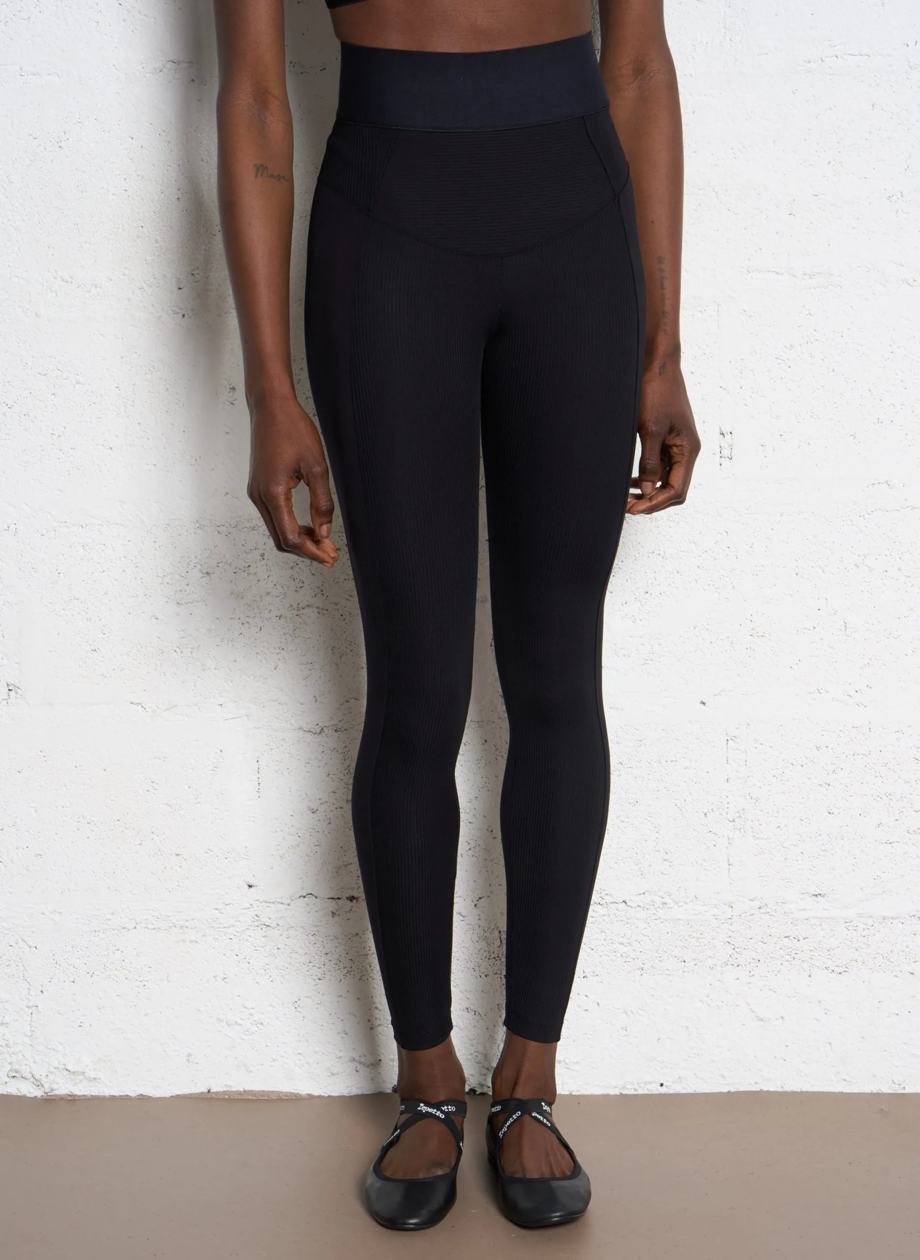Legging côtelé slim Noir
