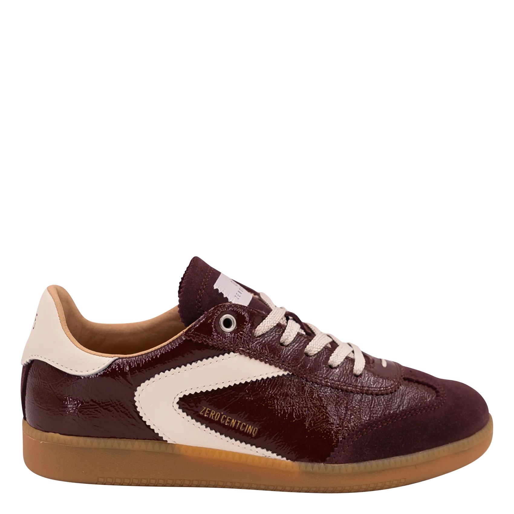 Baskets basses en cuir Prune NOVA