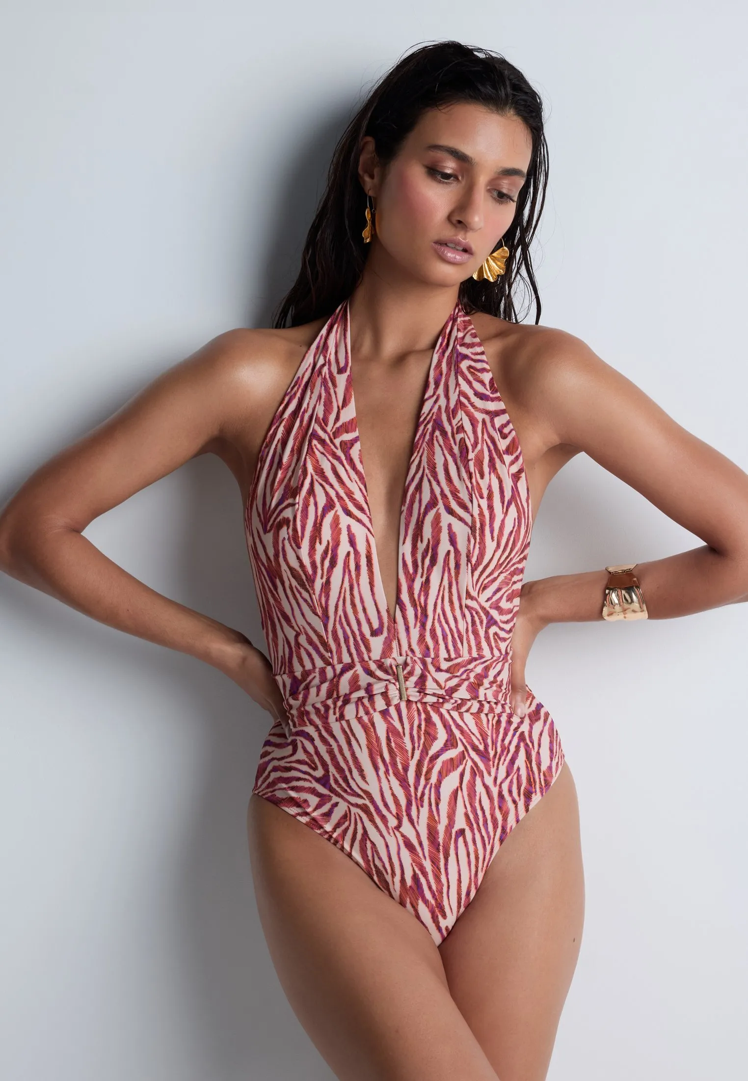 Maillot de bain une pièce Rose FELINE ENERGY