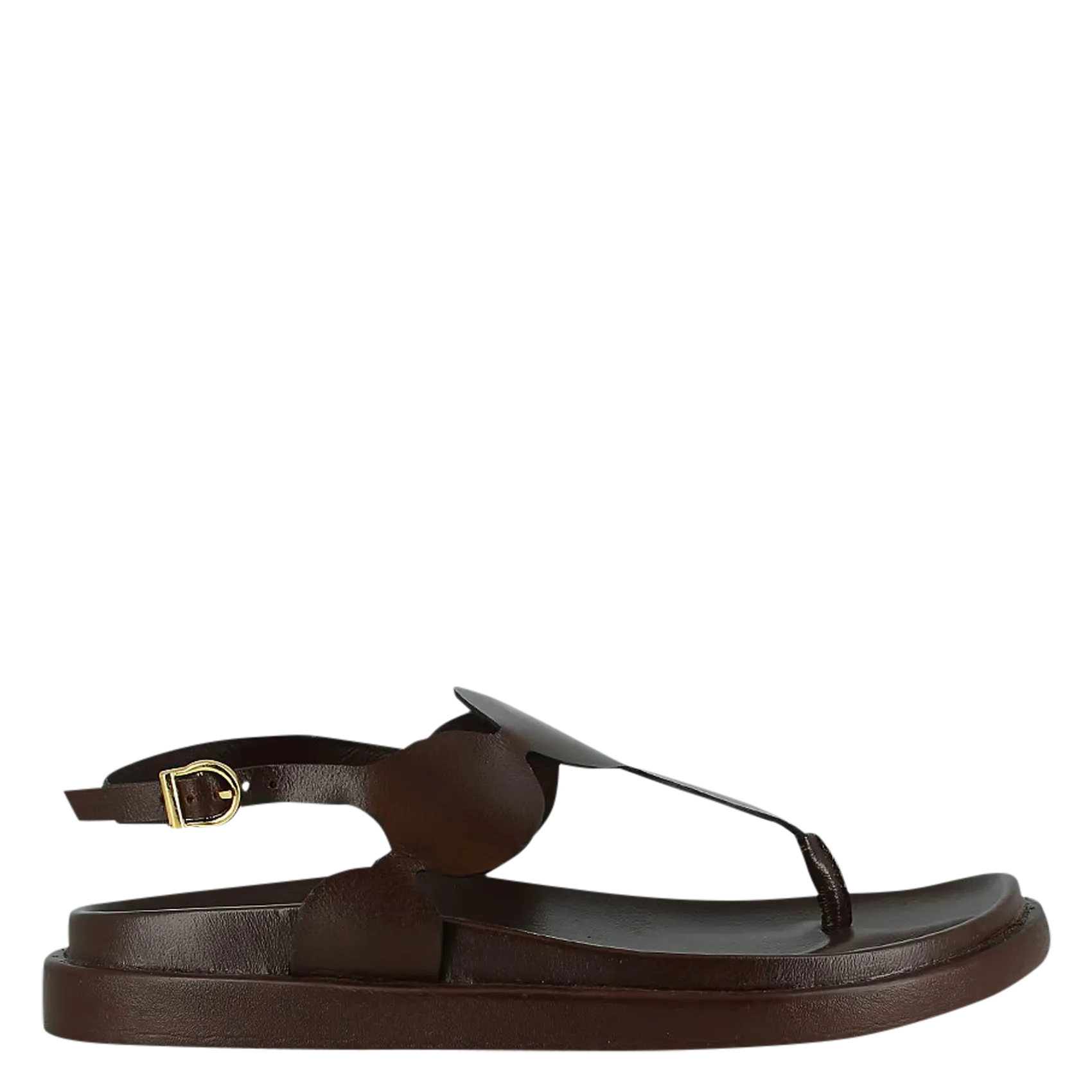 Sandales à brides ajustables en cuir Marron WIND