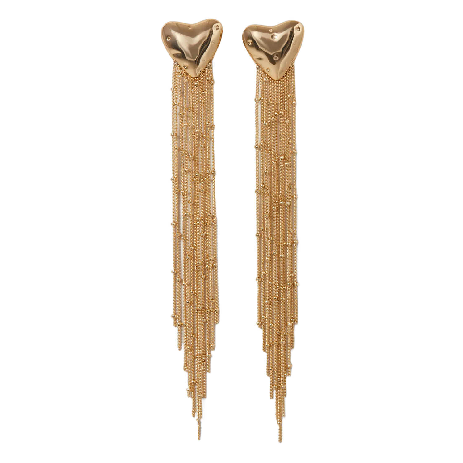 Boucles d'oreilles pendantes en cascade Doré