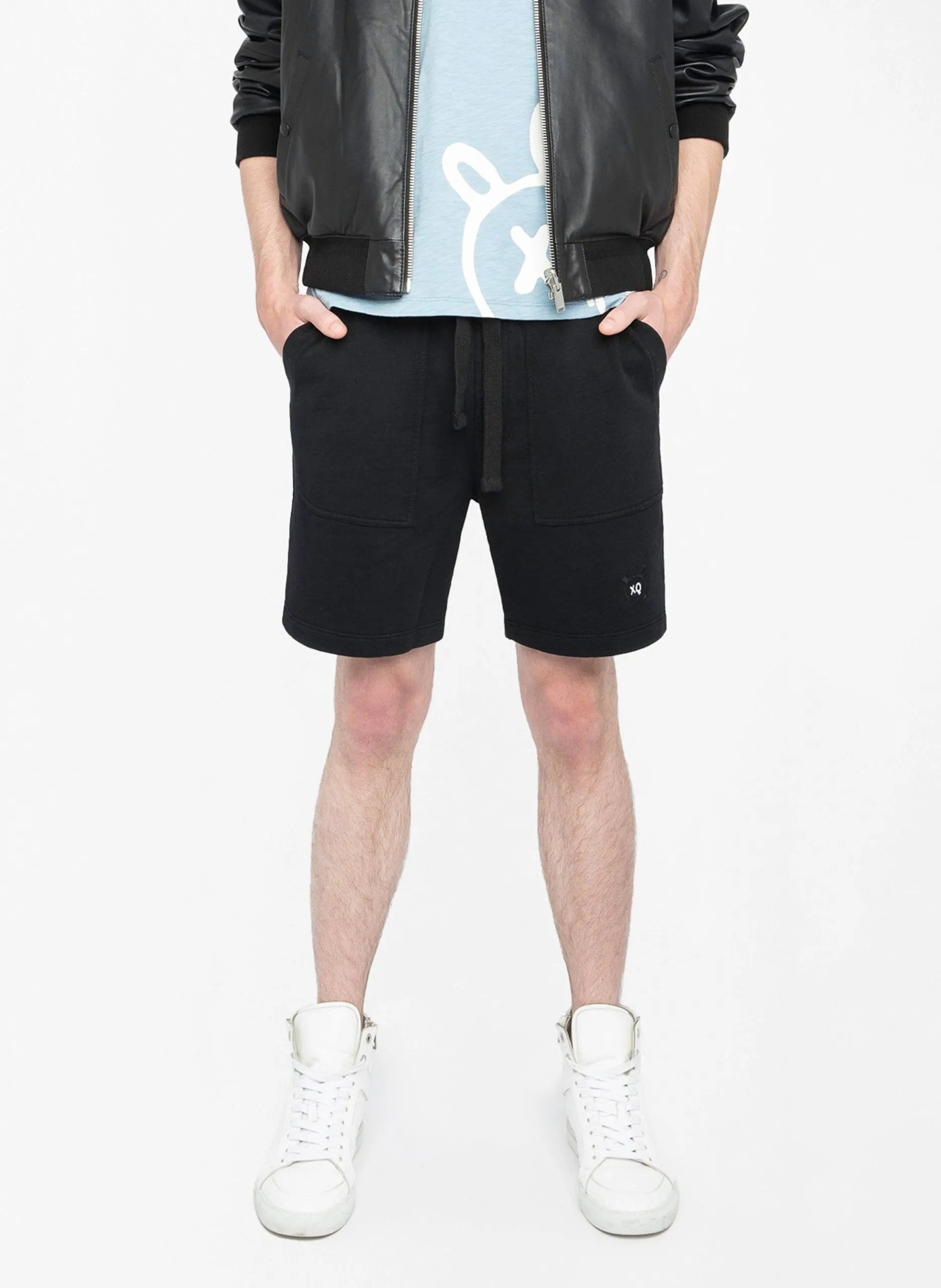 Short court en coton Noir PABLO