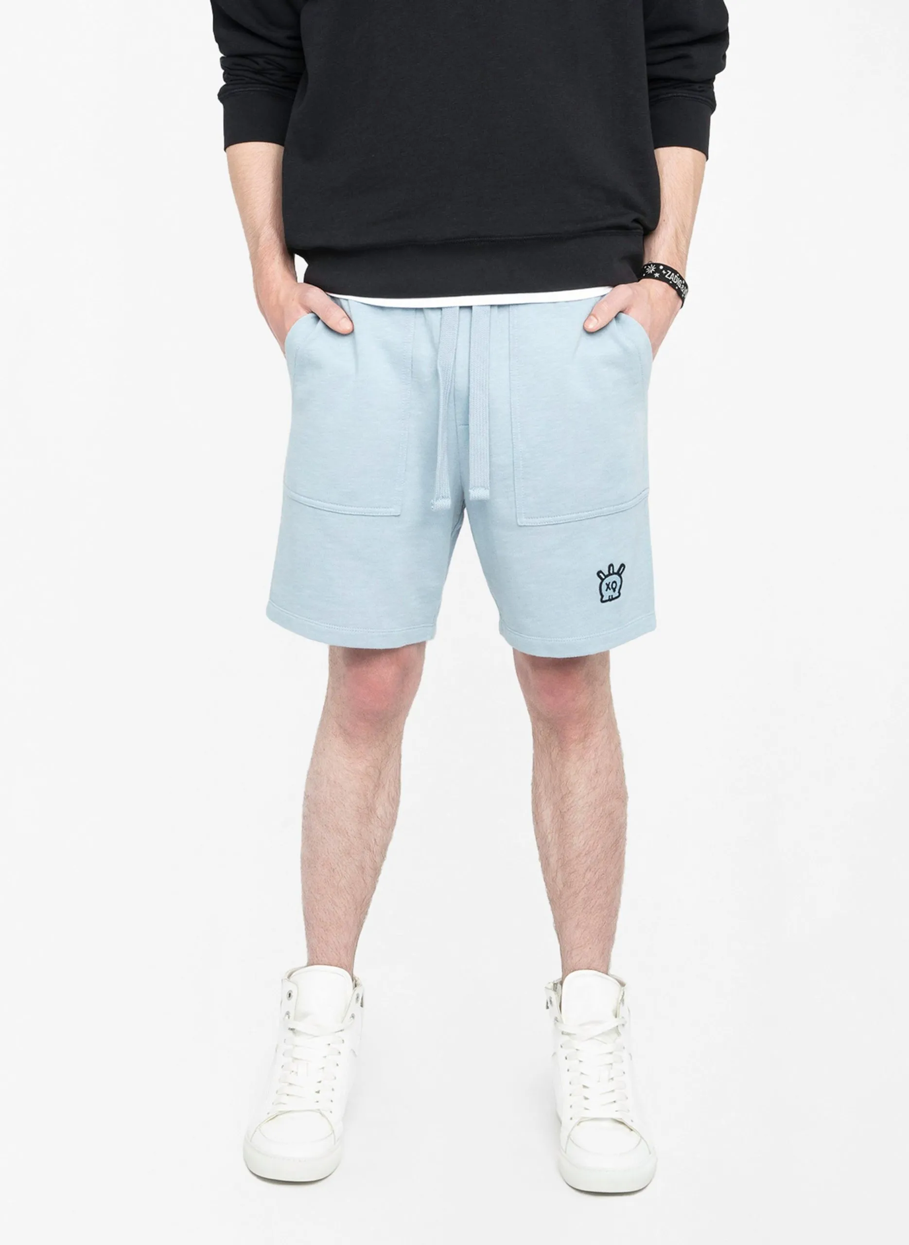 Short court en coton Bleu PABLO