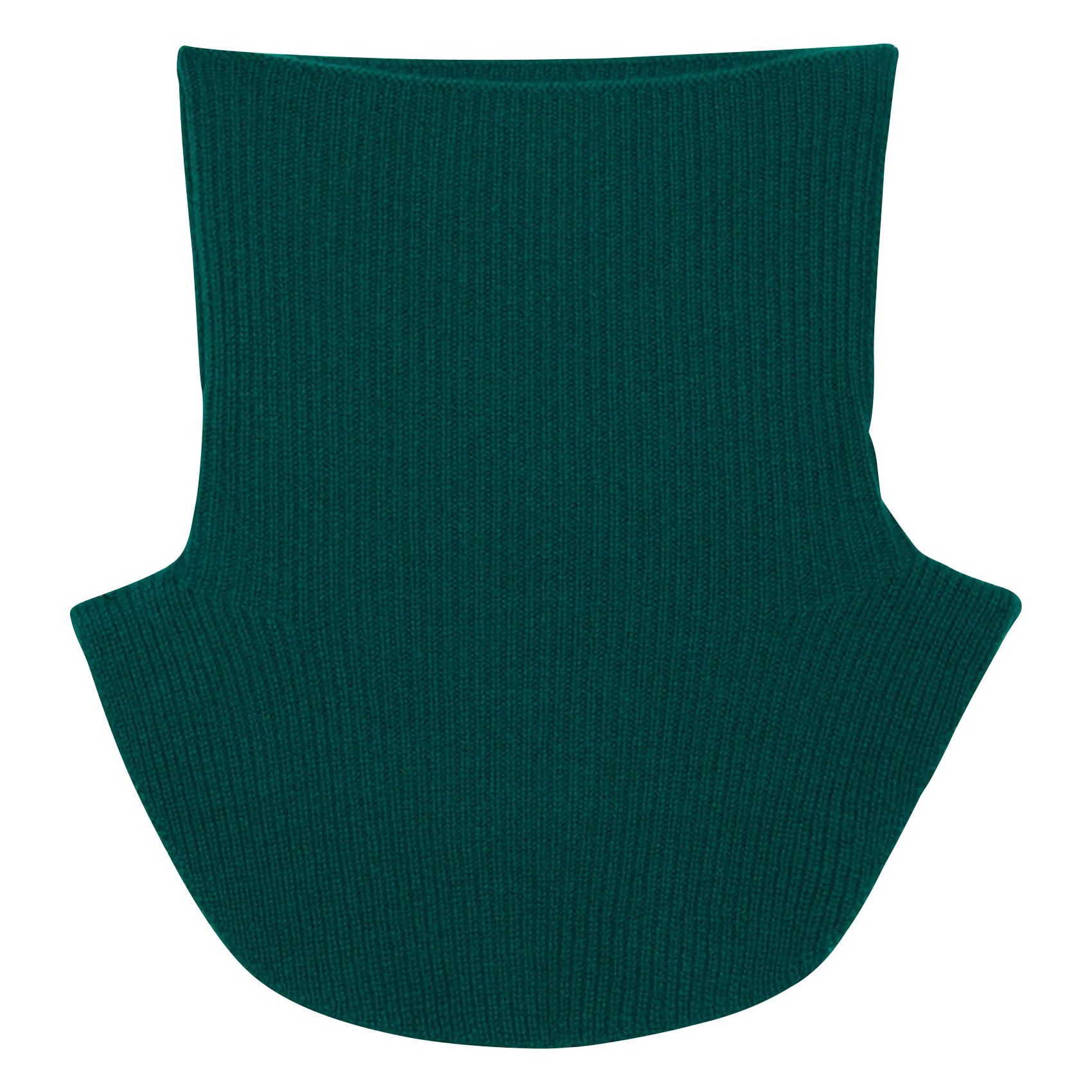 Col côtelé en cachemire Vert