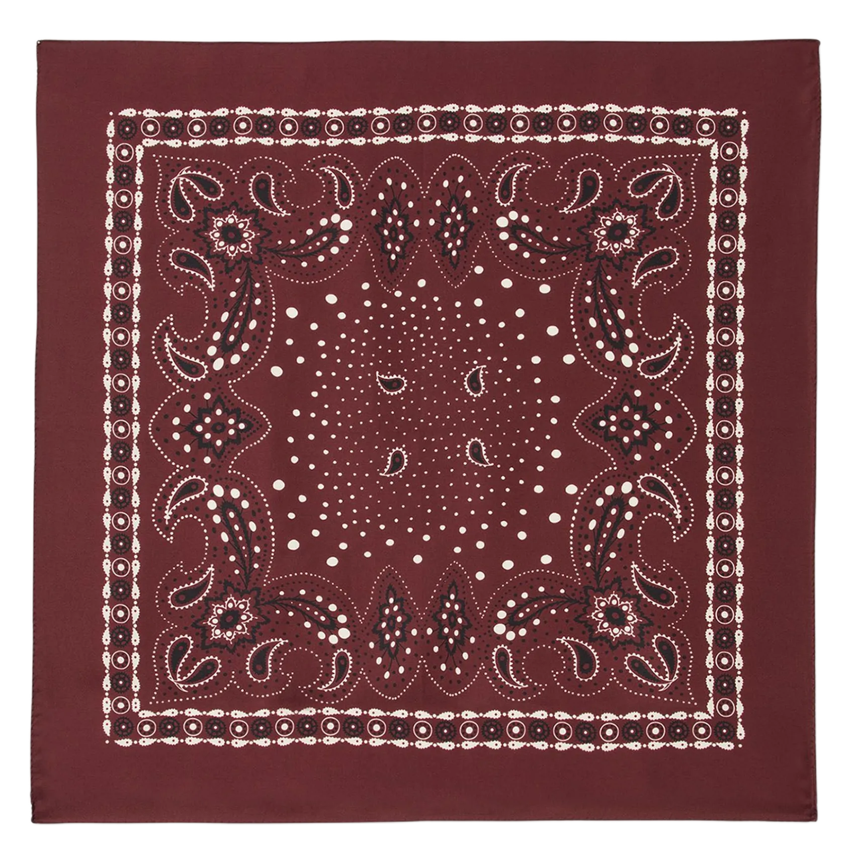 Carré de soie imprimé Rouge